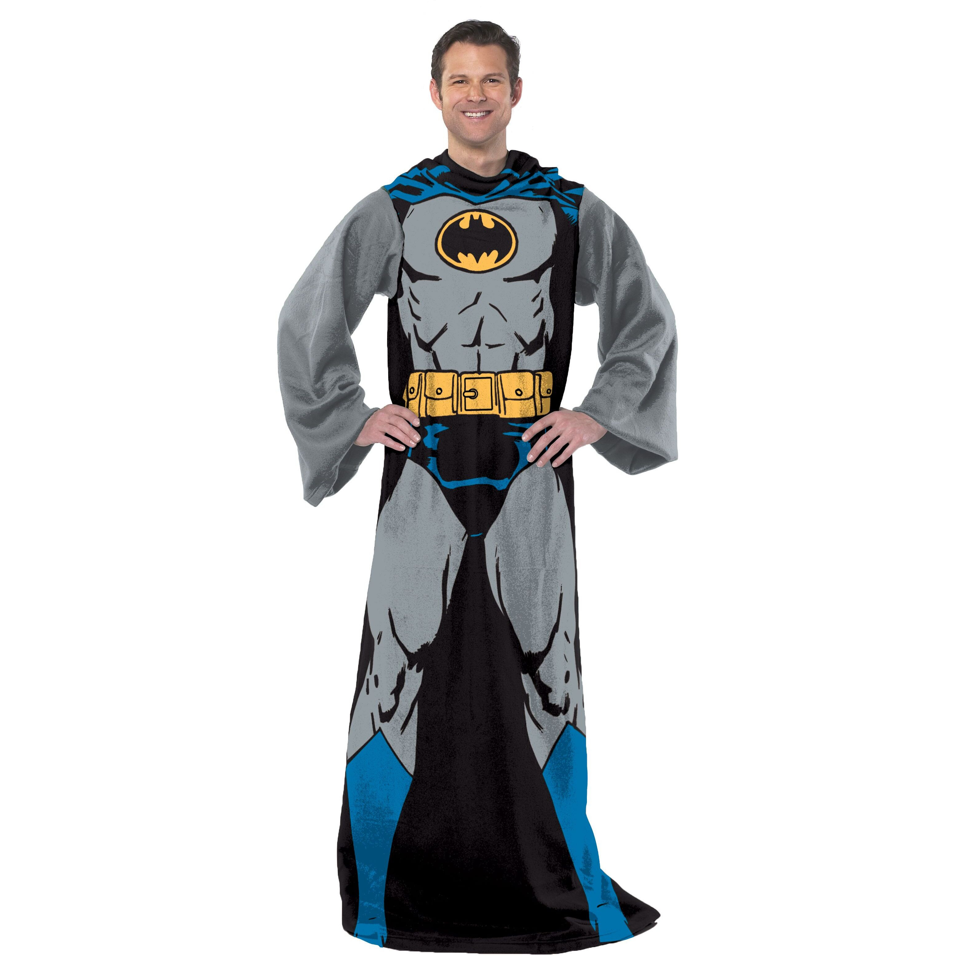 Batman-Batman in Black Star Wars The Mandalorian comfy Mando Adult Silk Touch comfy Throw Blanket with Sleeves 48 x 71(D0102HAR1Z7)