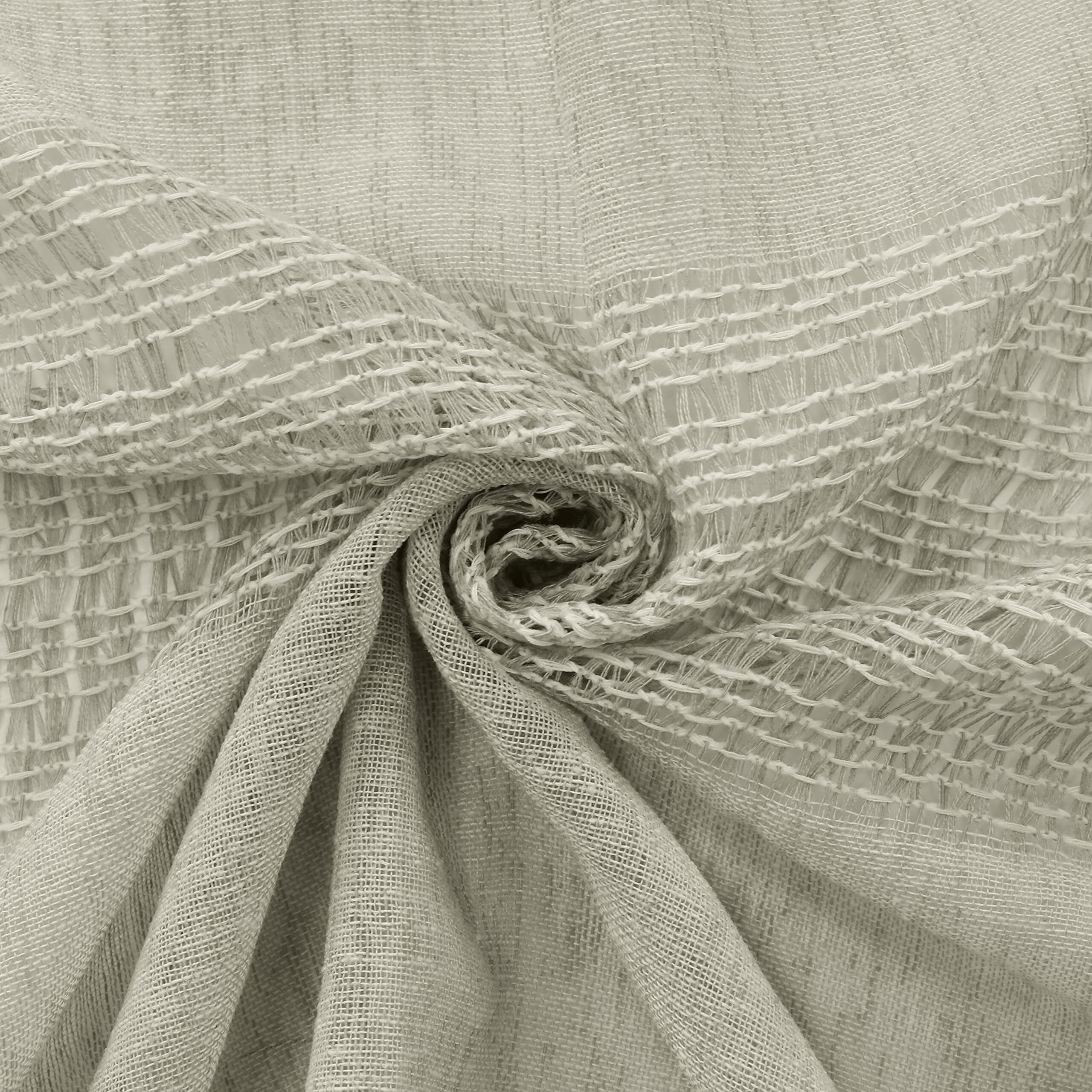 Lindsey Back Tab Curtain Panel Window Dressing 52 x 84 in Linen