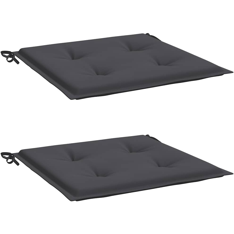 vidaXL Garden Chair Cushions 2 pcs Anthracite 15.7&quotx15.7&quotx1.2" Fabric