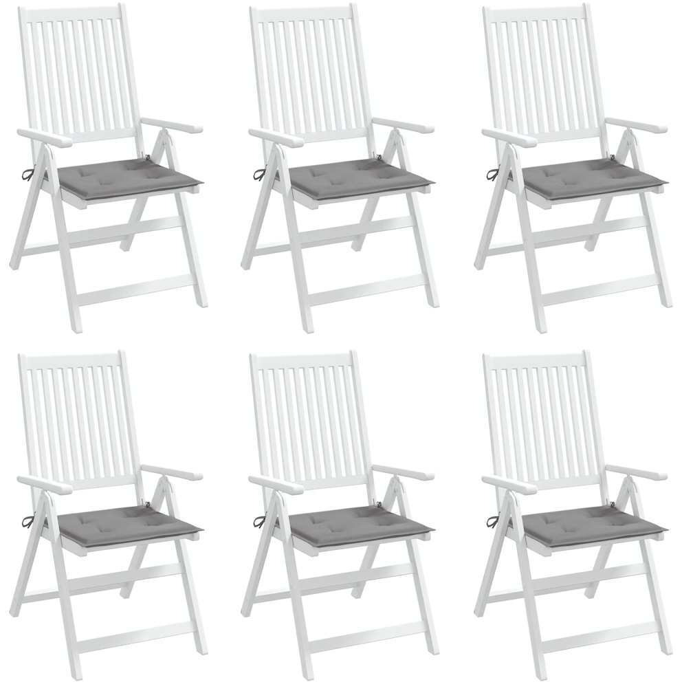 vidaXL Garden Chair Cushions 6 pcs Gray 15.7&quotx15.7&quotx1.2" Fabric