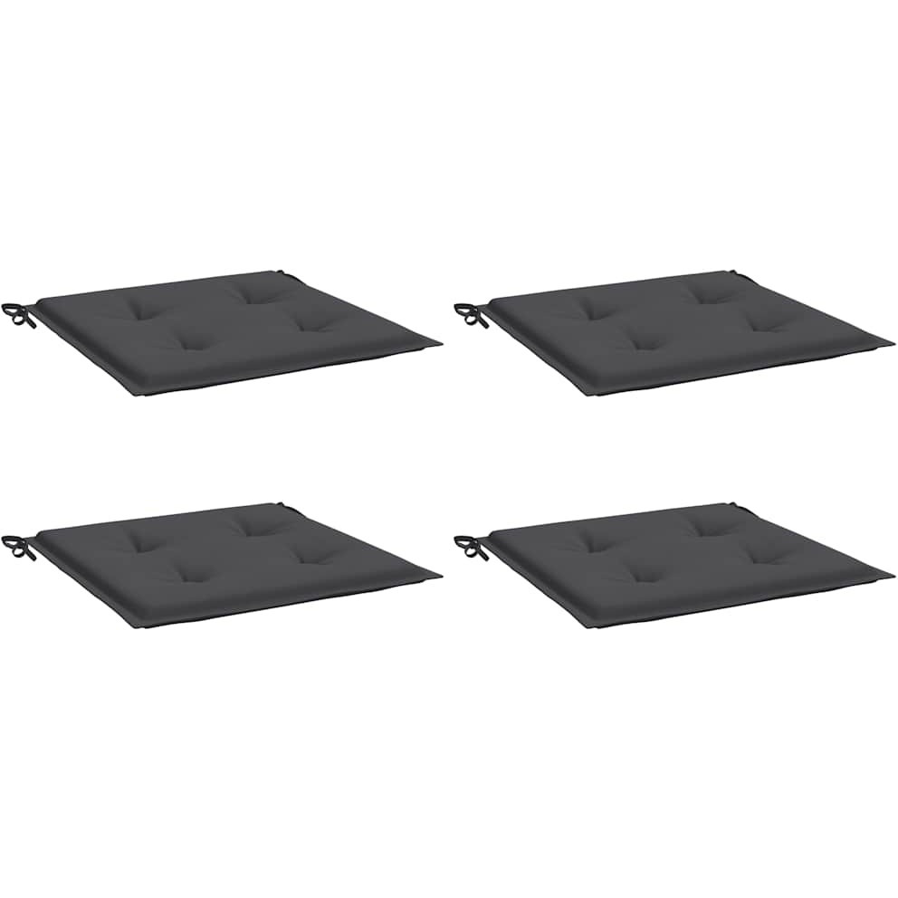 vidaXL Garden Chair Cushions 4 pcs Anthracite 19.7&quotx19.7&quotx1.2" Fabric