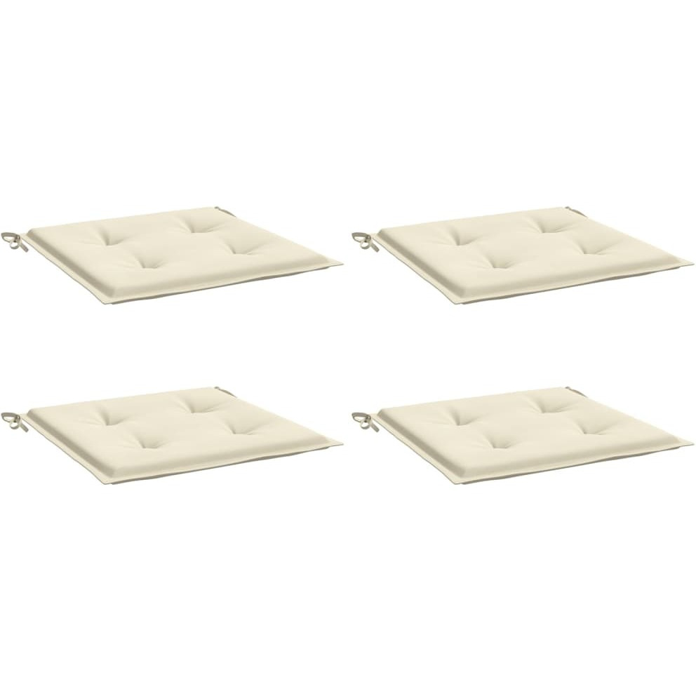 vidaXL Garden Chair Cushions 4 pcs Cream 19.7&quotx19.7&quotx1.2" Fabric
