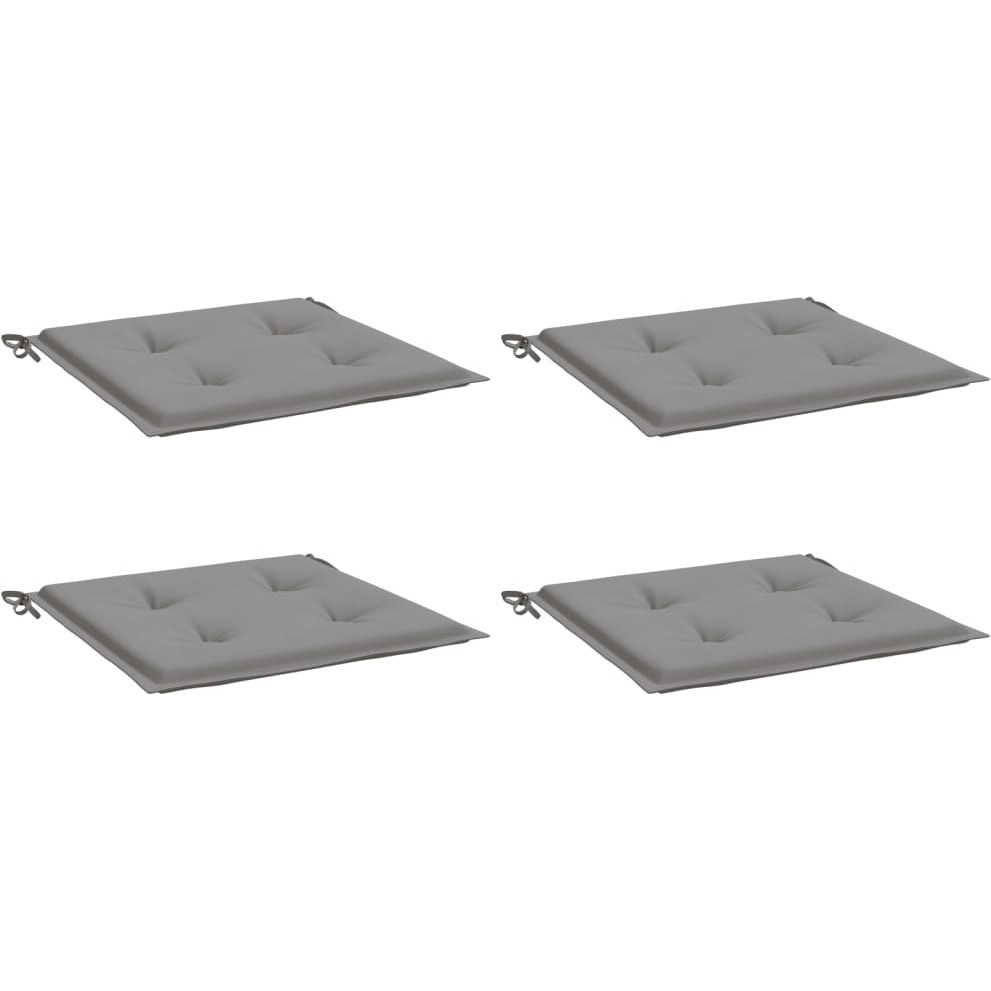 vidaXL Garden Chair Cushions 4 pcs Gray 19.7&quotx19.7&quotx1.2" Fabric
