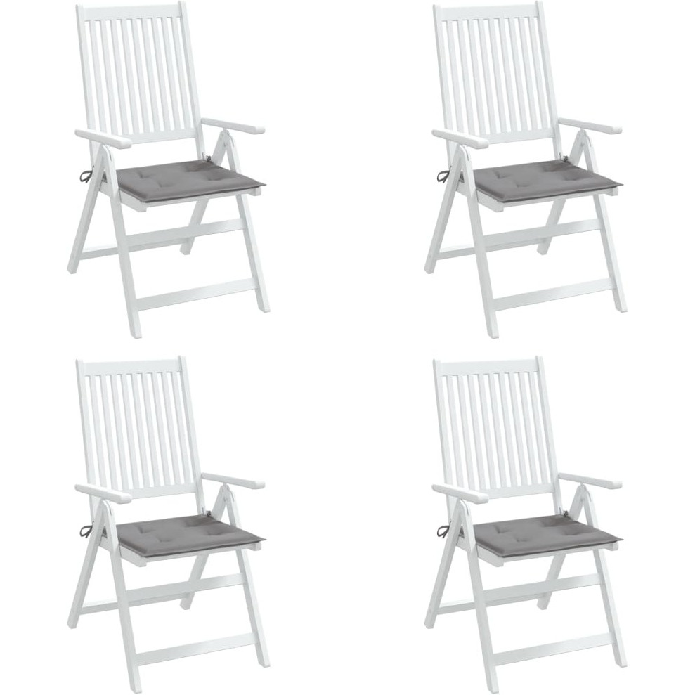 vidaXL Garden Chair Cushions 4 pcs Gray 19.7&quotx19.7&quotx1.2" Fabric