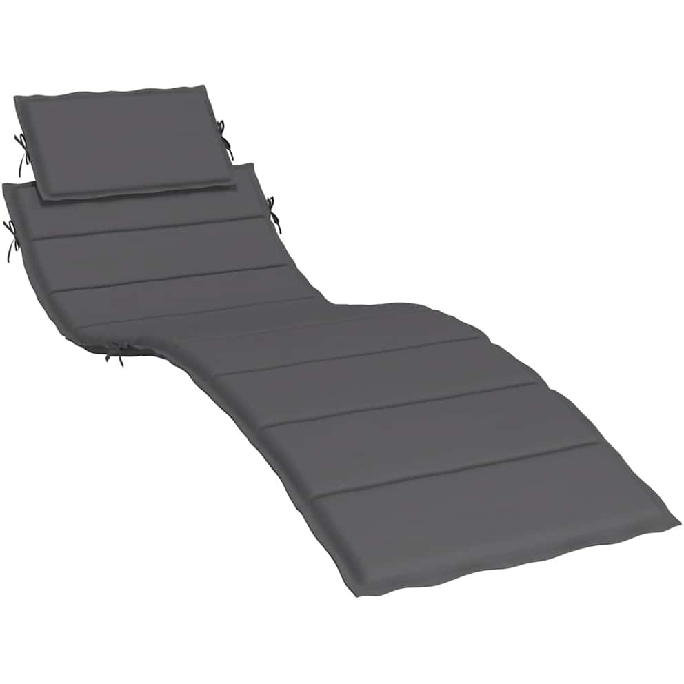 vidaXL Sun Lounger Cushion Anthracite 73.2&quotx22.8&quotx1.2"