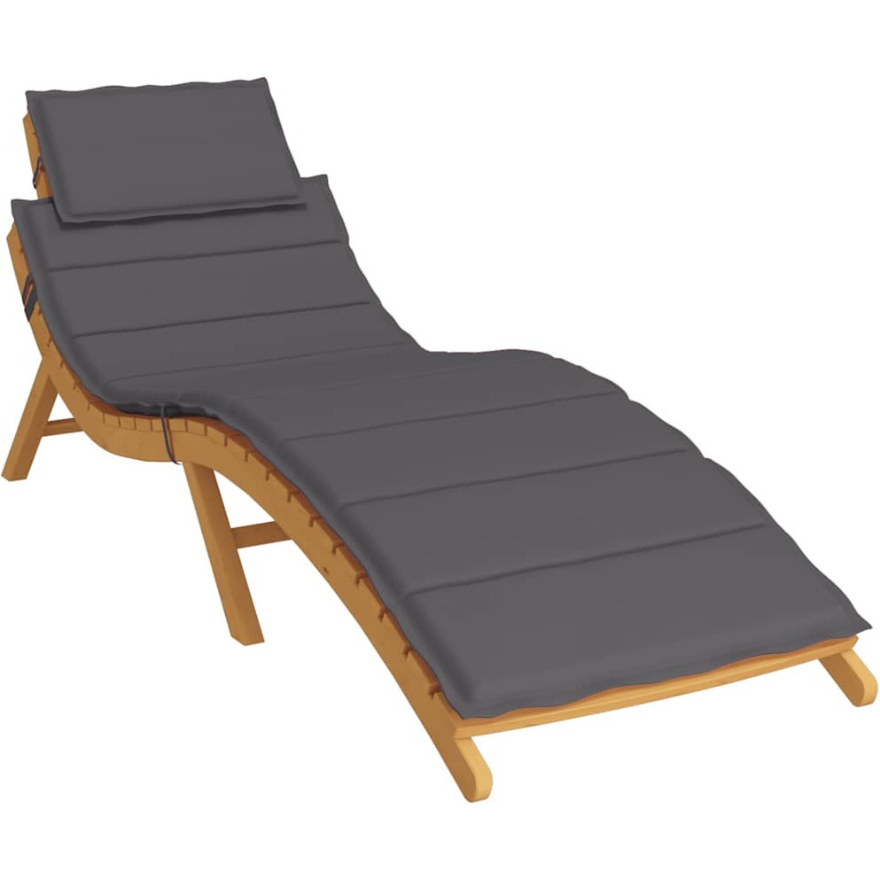 vidaXL Sun Lounger Cushion Anthracite 73.2&quotx22.8&quotx1.2"