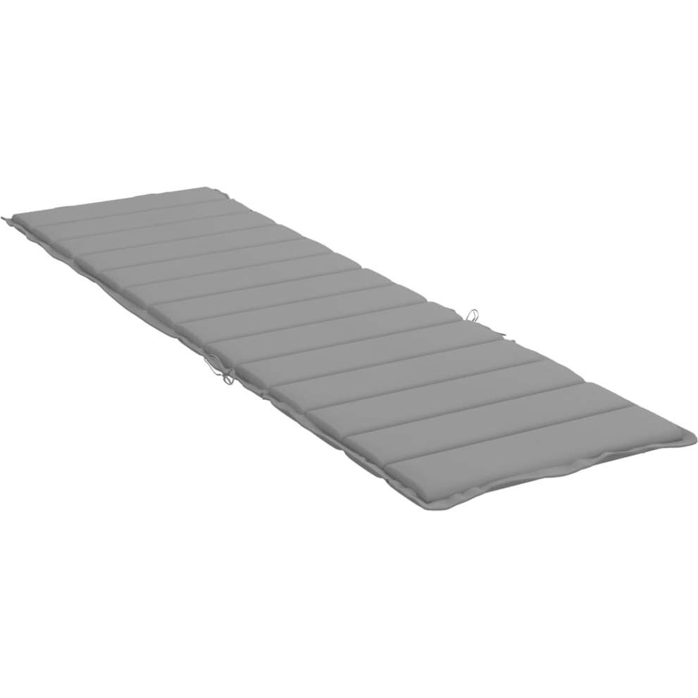 vidaXL Sun Lounger Cushion Gray 78.7&quotx19.7&quotx1.2" Fabric
