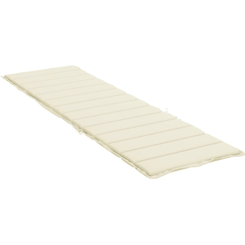 vidaXL Sun Lounger Cushion Cream 78.7&quotx27.6&quotx1.2" Fabric