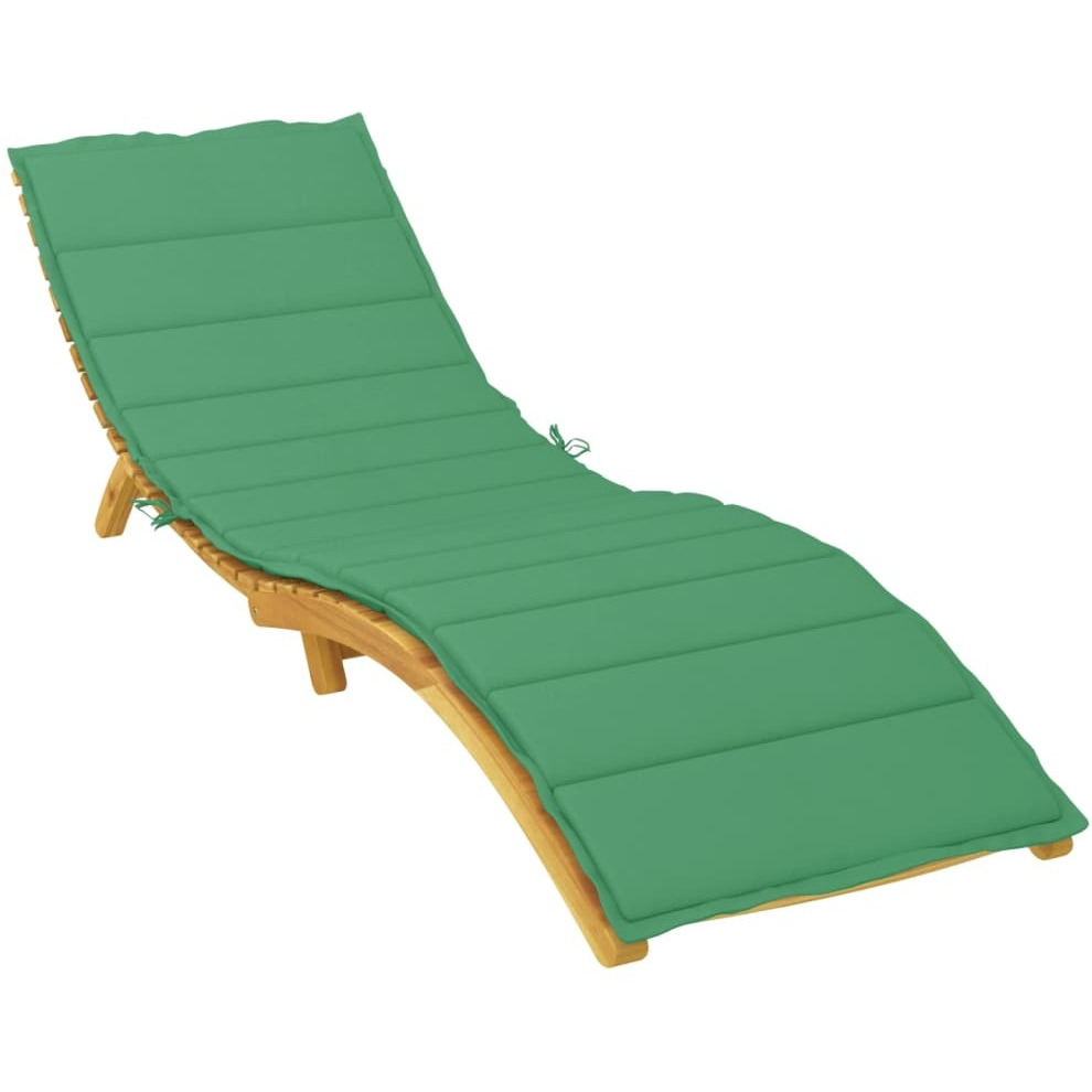 vidaXL Sun Lounger Cushion Green 78.7&quotx23.6&quotx1.2" Fabric