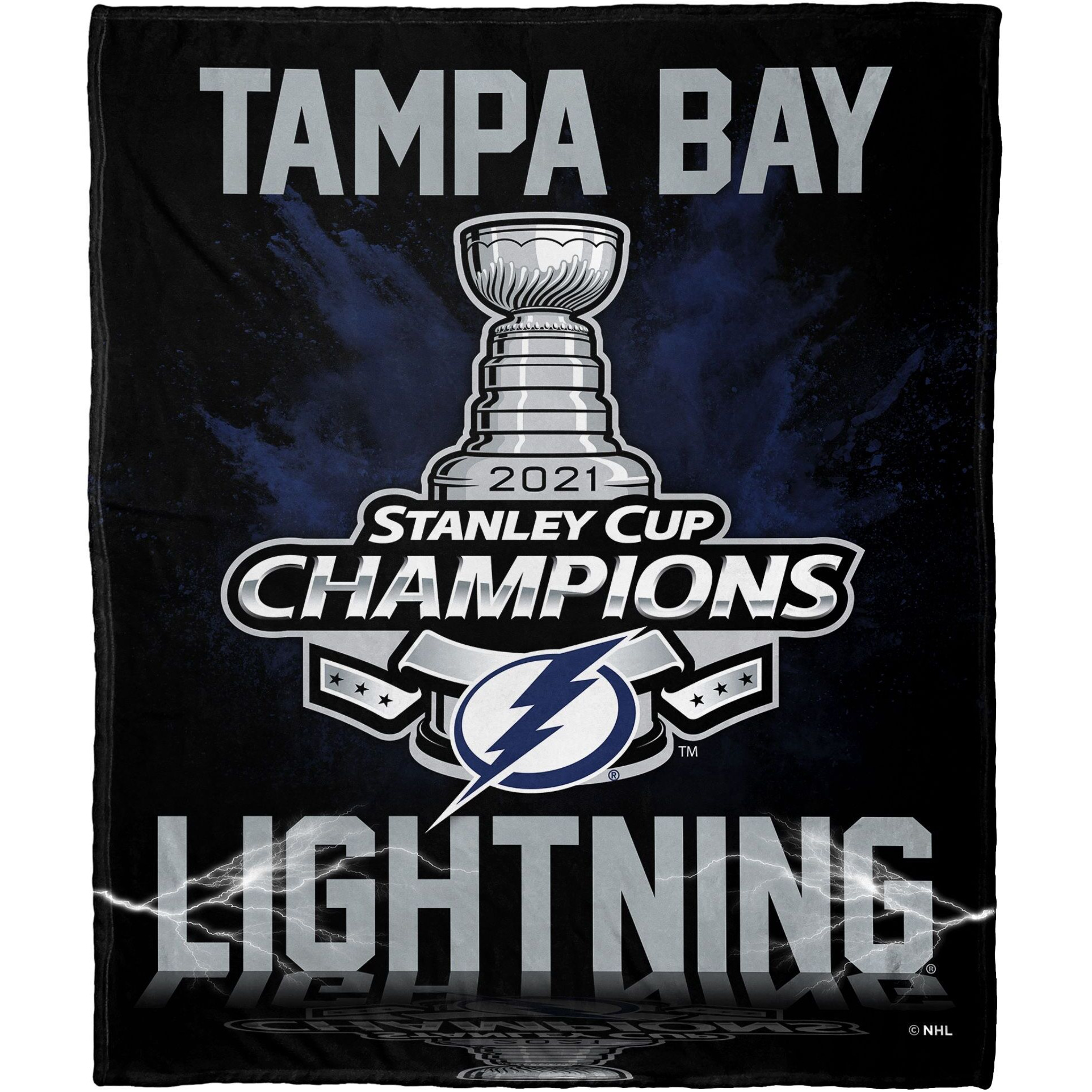 Tampa Bay Lightning NHL 2021 Stanley cup champions Silk Touch Throw Blanket(D0102H94U4A)