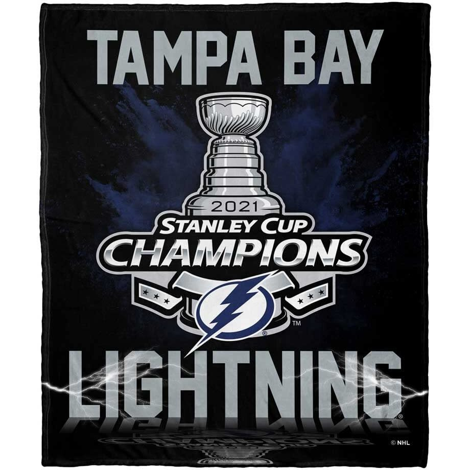 Tampa Bay Lightning NHL 2021 Stanley cup champions Silk Touch Throw Blanket(D0102H94U4A)