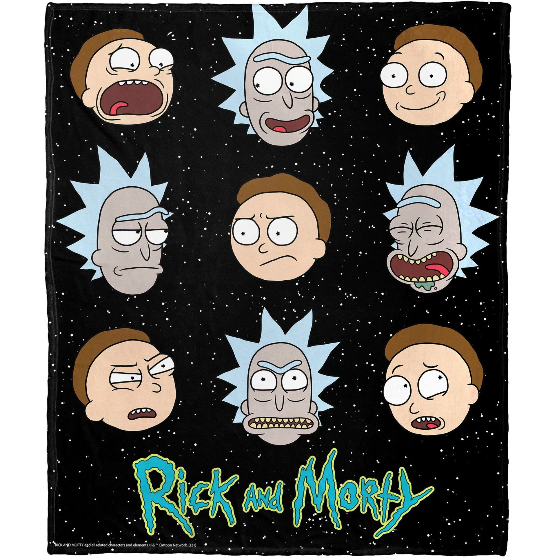 Rick & Morty, Talking Heads Aggretsuko Comics Silk Touch Throw Blanket, 50" x 60"(D0102HARD5V.)