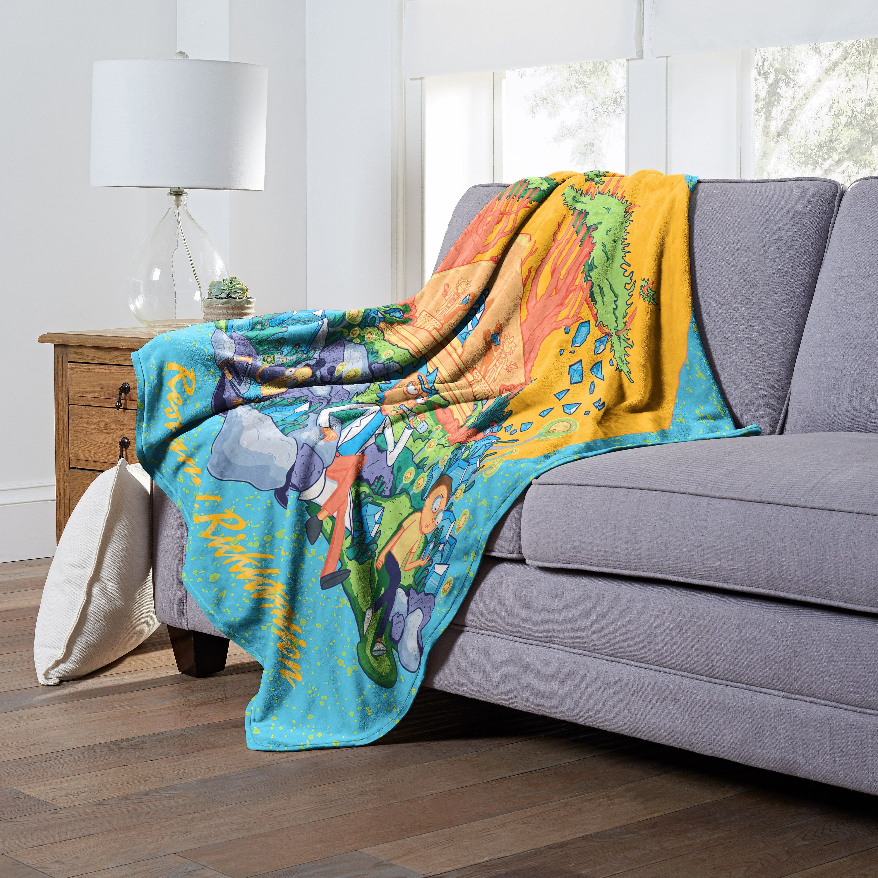 Rick & Morty, Ricktanical Aggretsuko Comics Silk Touch Throw Blanket, 50" x 60"(D0102HARD7U.)
