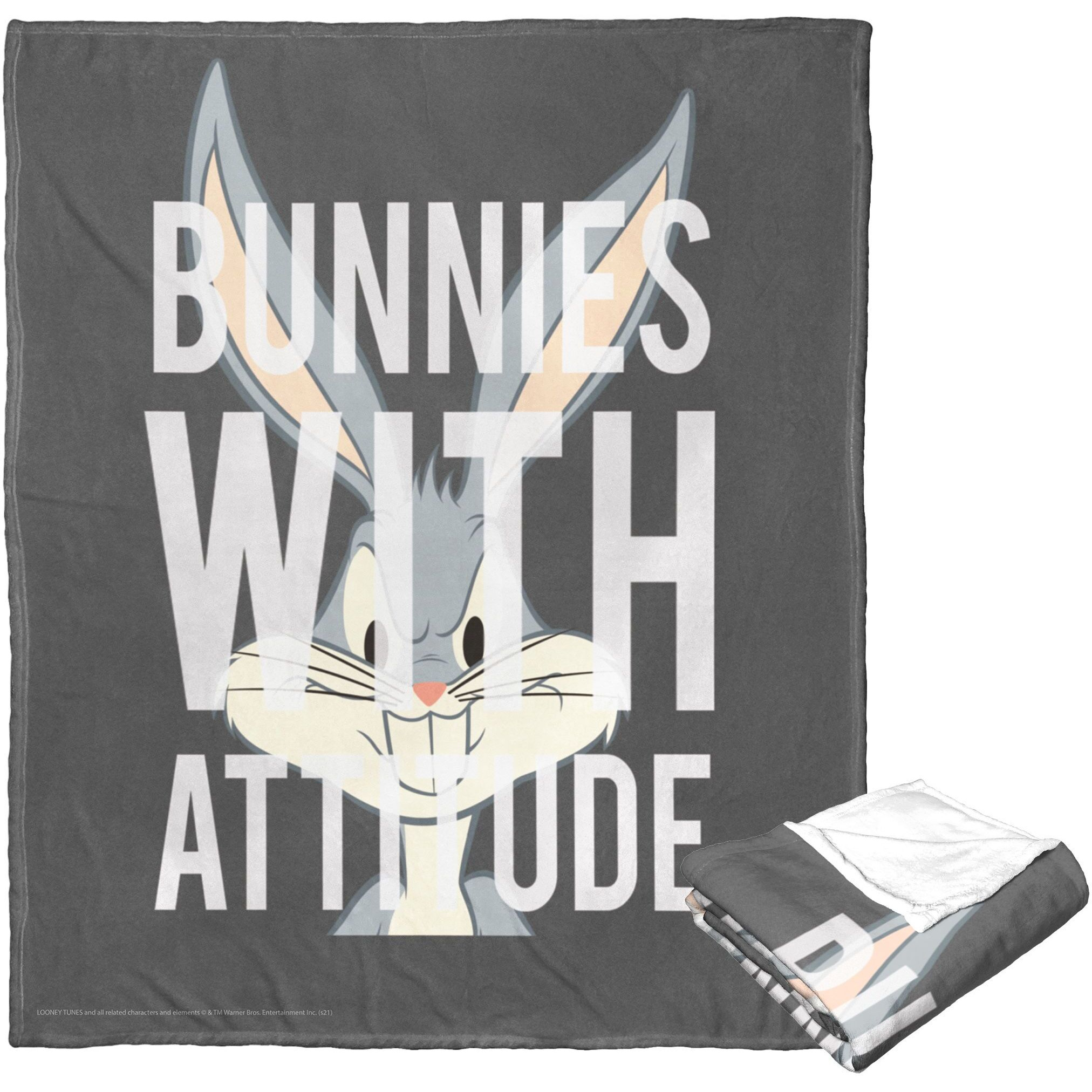 Looney Tunes, Attitude Aggretsuko Comics Silk Touch Throw Blanket, 50" x 60"(D0102HARY8A.)
