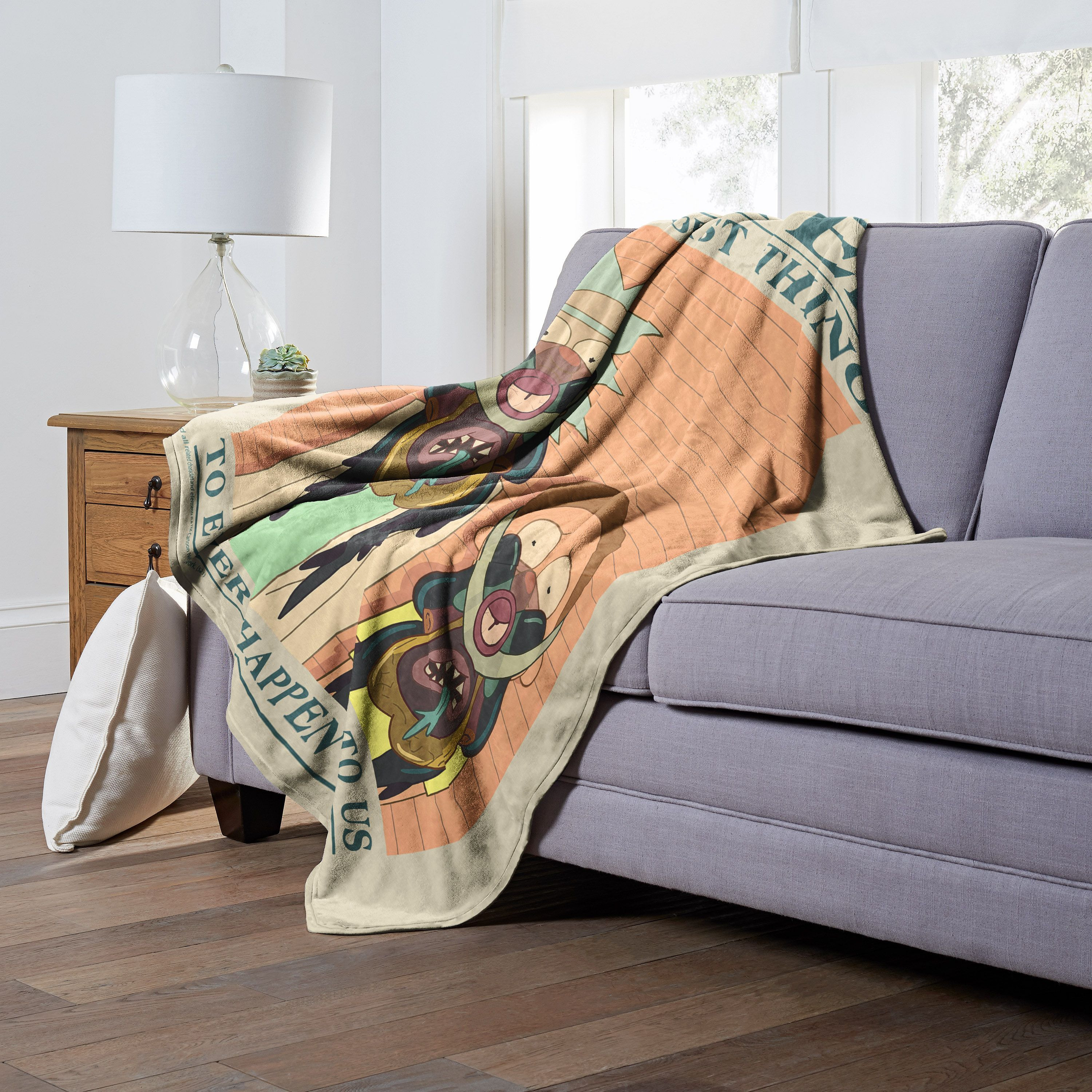 Rick & Morty, The Worst Thing Aggretsuko Comics Silk Touch Throw Blanket, 50" x 60"(D0102HARD5W.)
