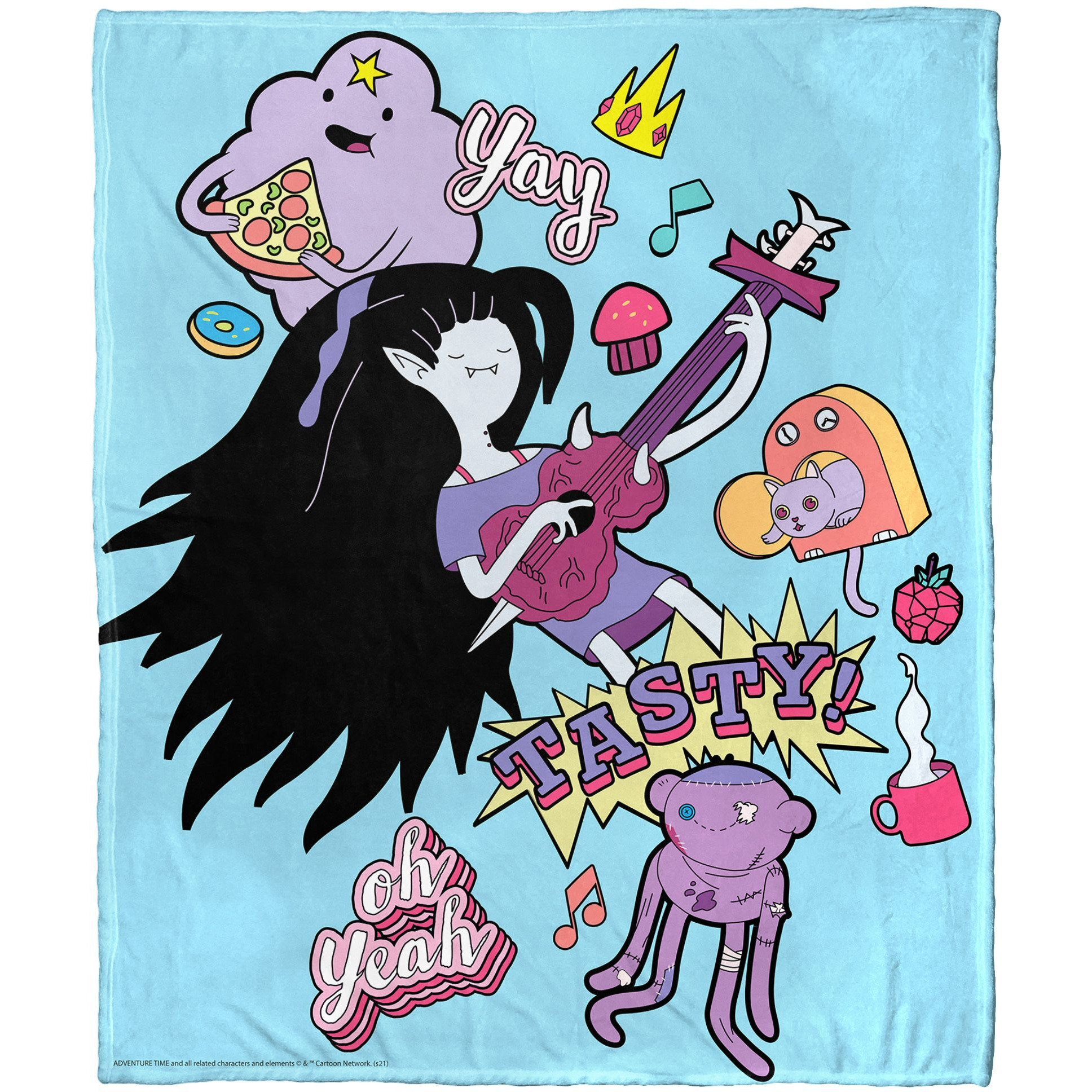 Adventure Time, Tasty Tunes Aggretsuko Comics Silk Touch Throw Blanket, 50" x 60"(D0102HAR6GU.)