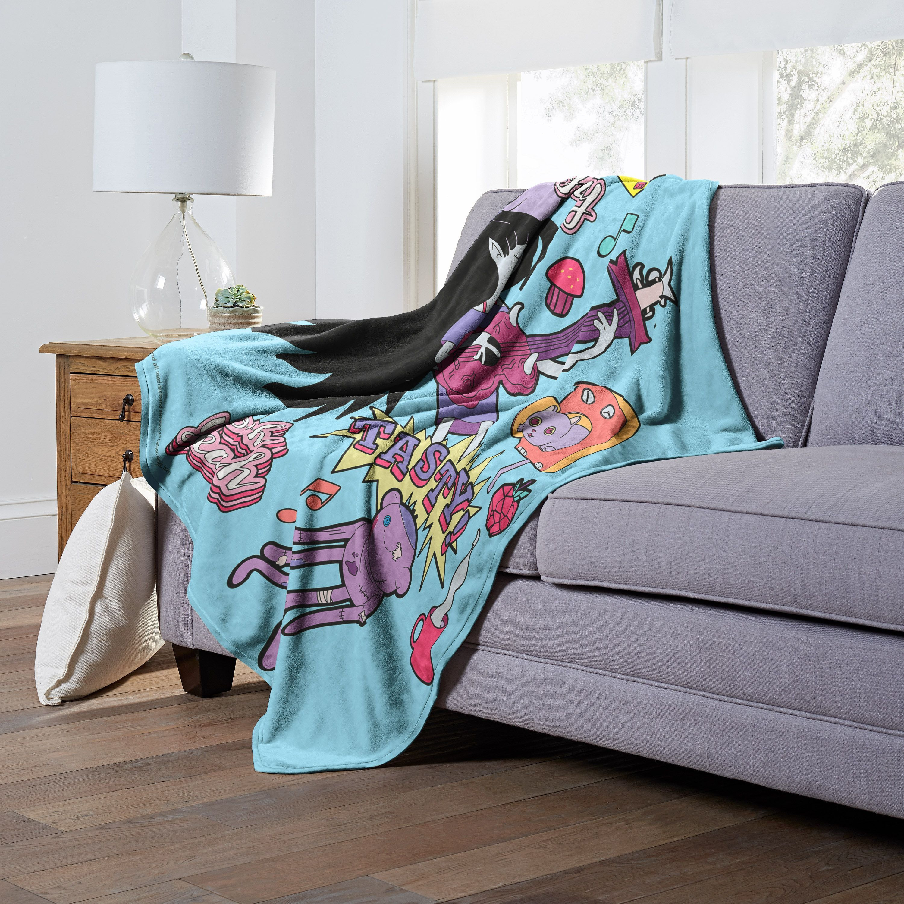 Adventure Time, Tasty Tunes Aggretsuko Comics Silk Touch Throw Blanket, 50" x 60"(D0102HAR6GU.)