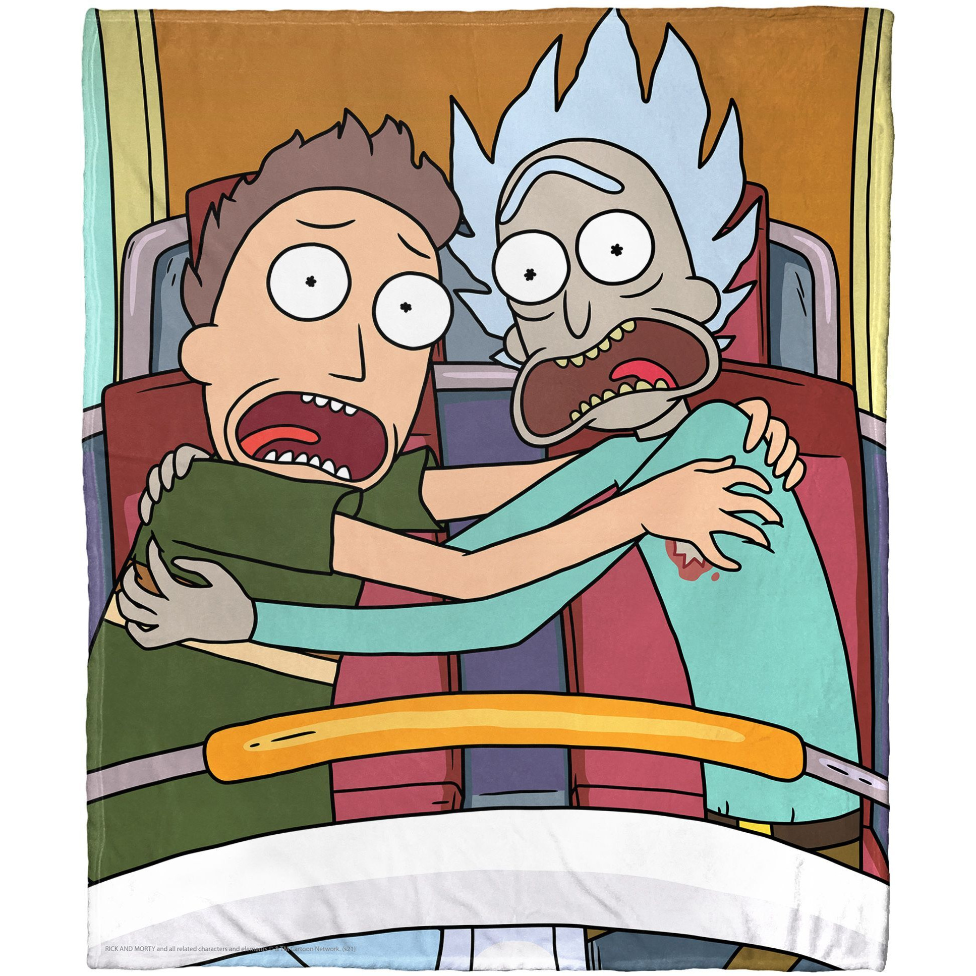 Rick & Morty, Hold On Aggretsuko Comics Silk Touch Throw Blanket, 50" x 60"(D0102HARDXV.)