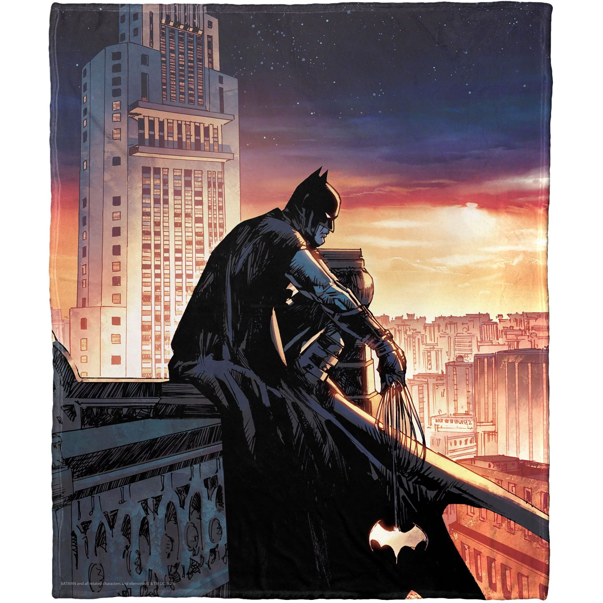 Batman Knight Watch Aggretsuko comics Silk Touch Throw Blanket 50 x 60(D0102HAR6Pg)