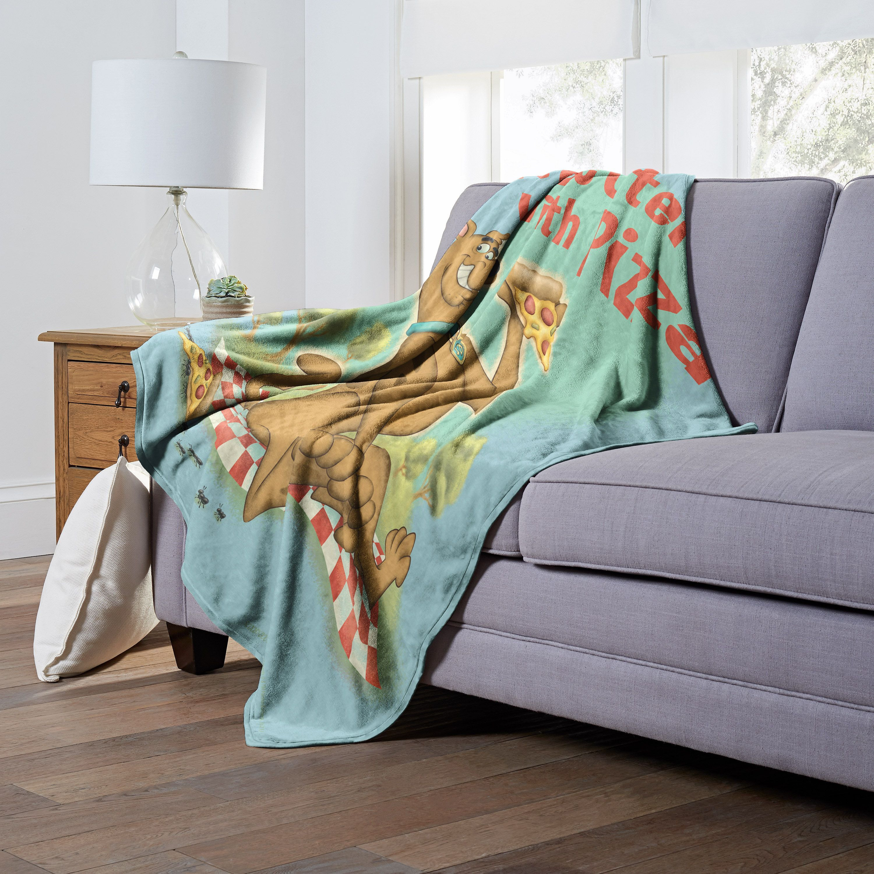 Scooby Doo, Pizza is Life Aggretsuko Comics Silk Touch Throw Blanket, 50" x 60"(D0102HARD6A.)