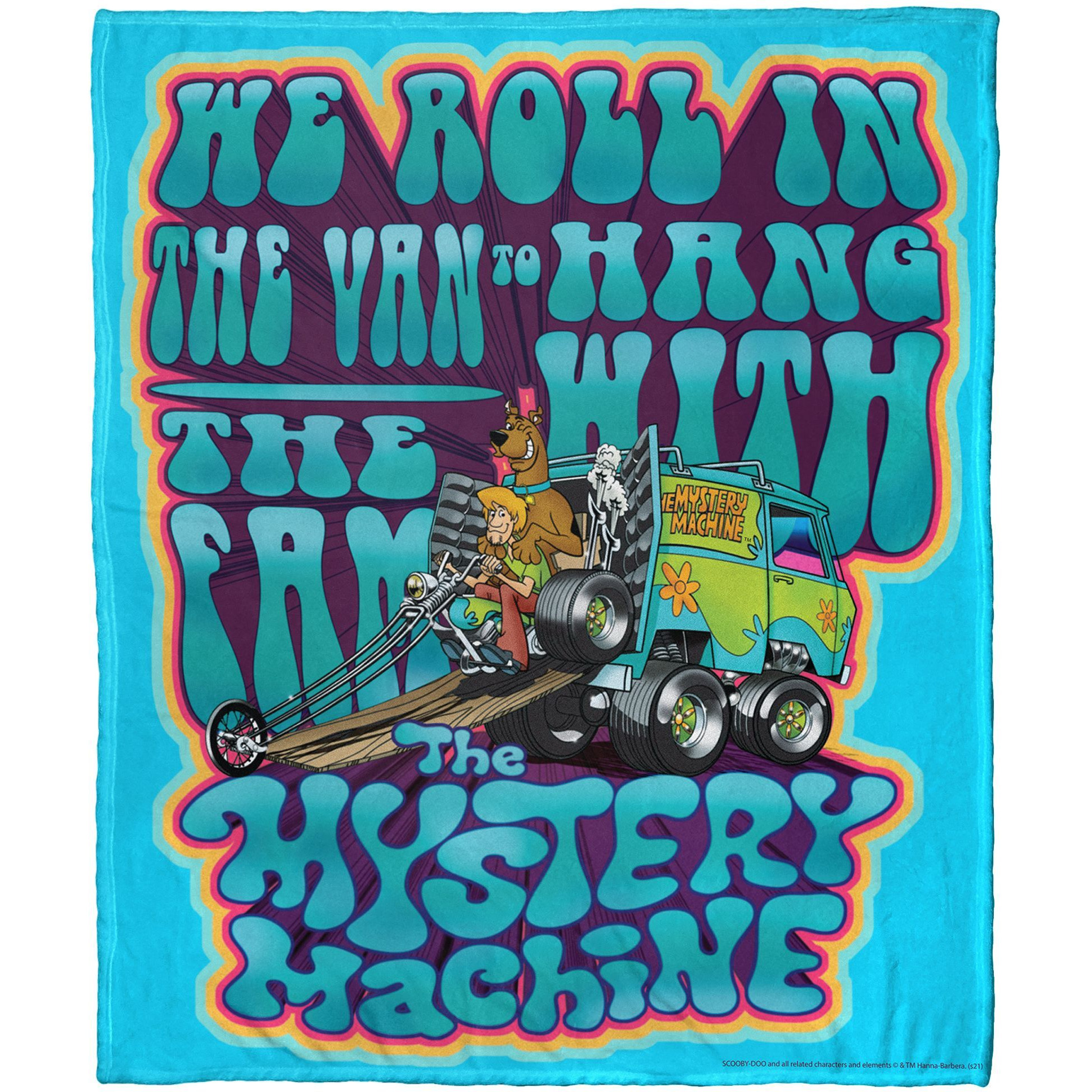 Scooby Doo, Roll in the Van Aggretsuko Comics Silk Touch Throw Blanket, 50" x 60"(D0102HARDY7.)