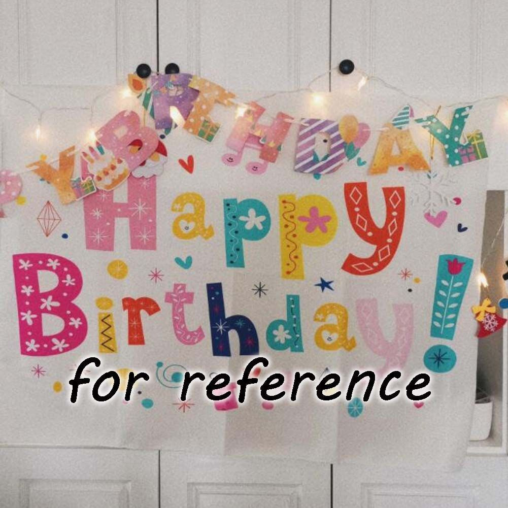 Happy Birthday Tapestry Photo Backdrop Stars Hanging Blankets Party Decorate Wall Tapestry, 51x59 inch