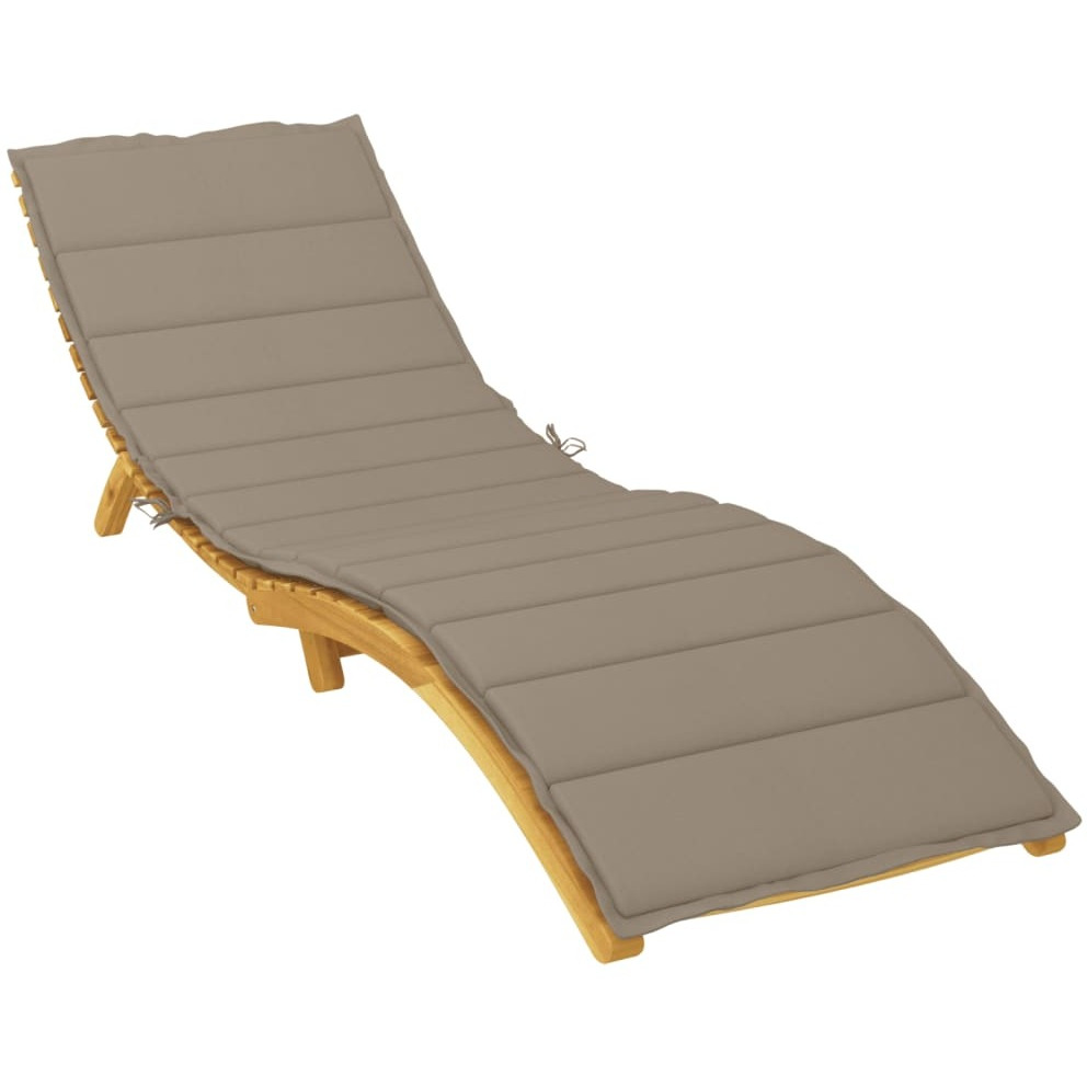 vidaXL Sun Lounger Cushion Taupe 78.7&quotx27.6&quotx1.2" Fabric