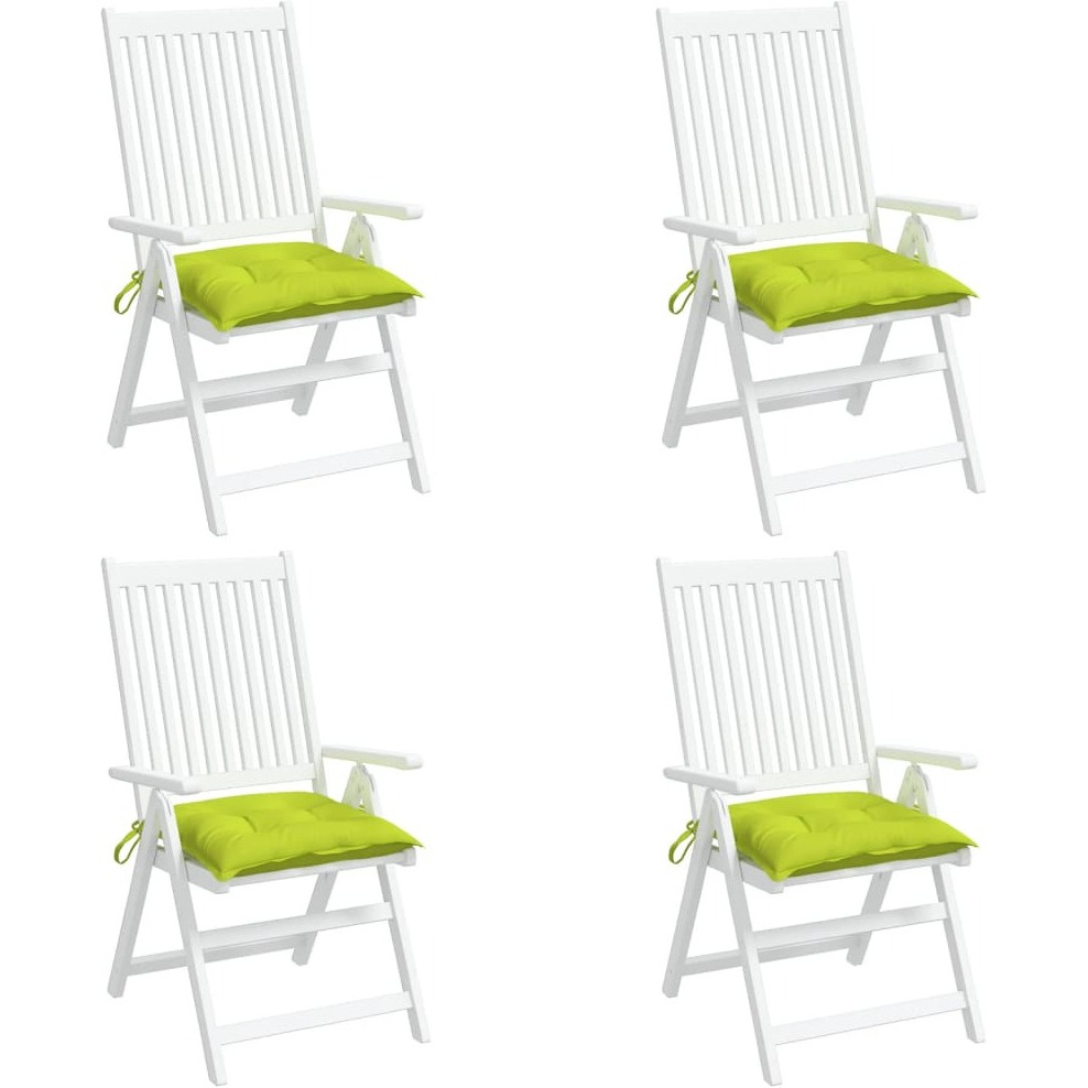 vidaXL Chair Cushions 6 pcs Bright Green 15.7&quotx15.7&quotx2.8" Fabric
