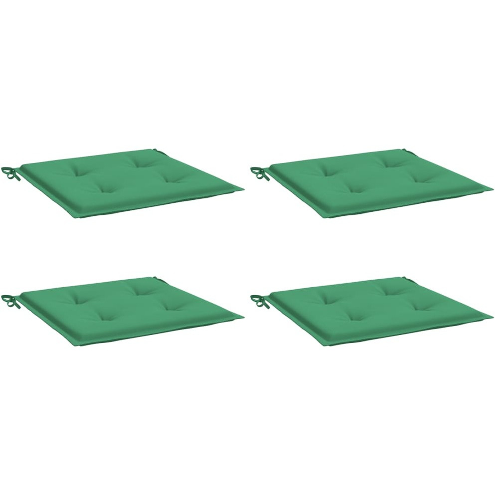 vidaXL Garden Chair Cushions 4 pcs Green 19.7&quotx19.7&quotx1.2" Fabric