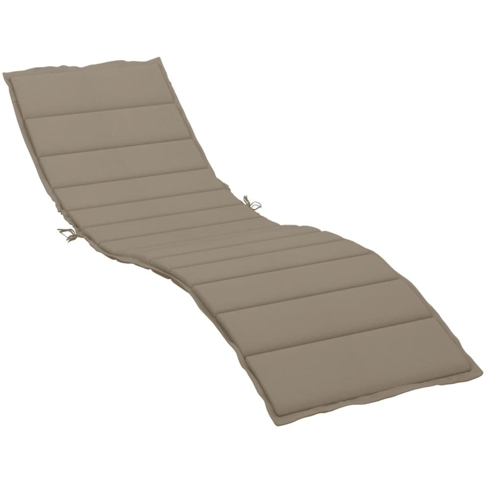 vidaXL Sun Lounger Cushion Taupe 78.7&quotx19.7&quotx1.2" Fabric