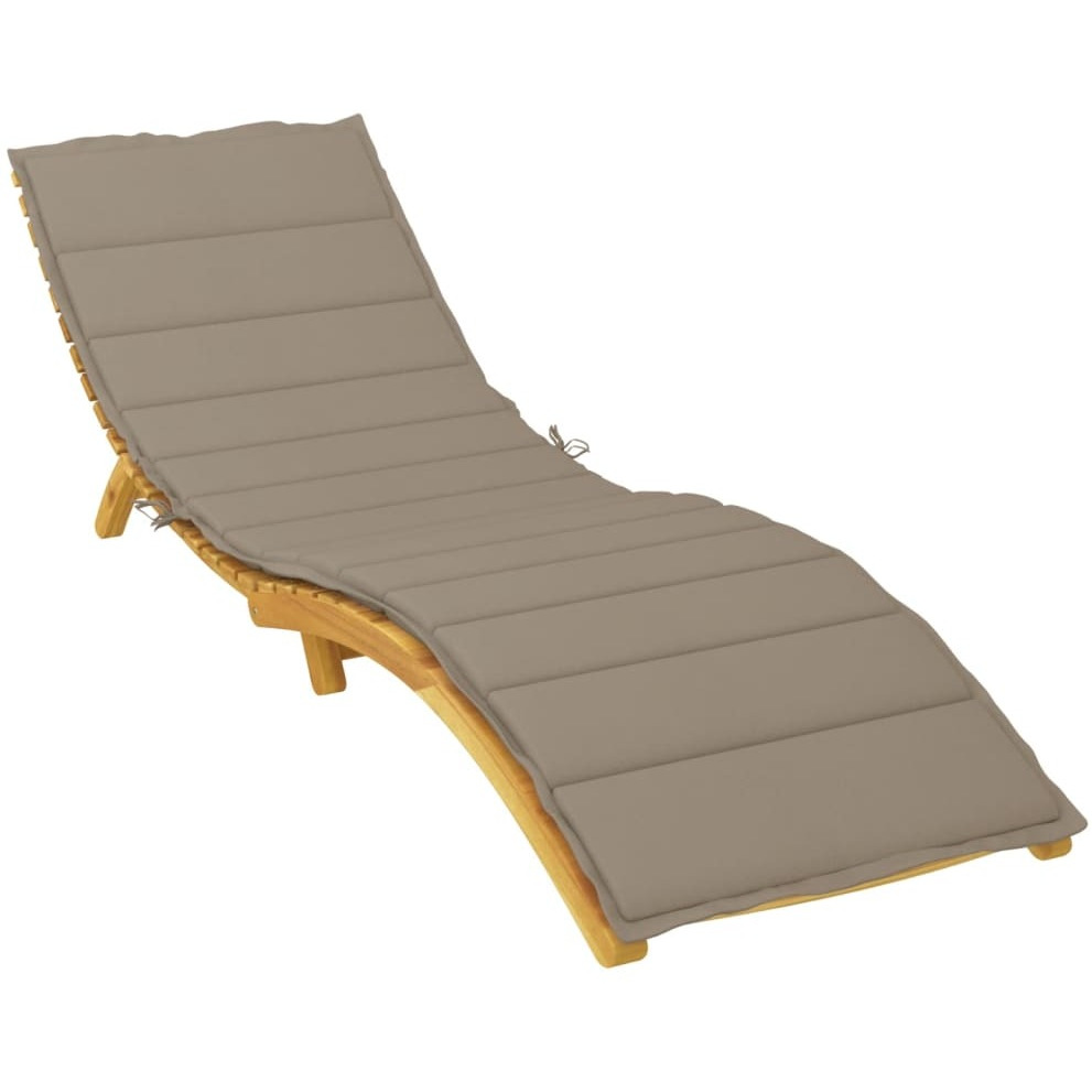 vidaXL Sun Lounger Cushion Taupe 78.7&quotx19.7&quotx1.2" Fabric