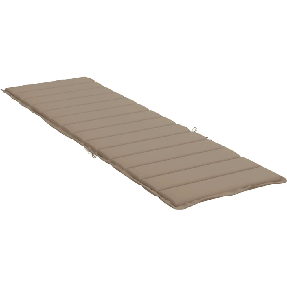 vidaXL Sun Lounger Cushion Taupe 78.7&quotx19.7&quotx1.2" Fabric