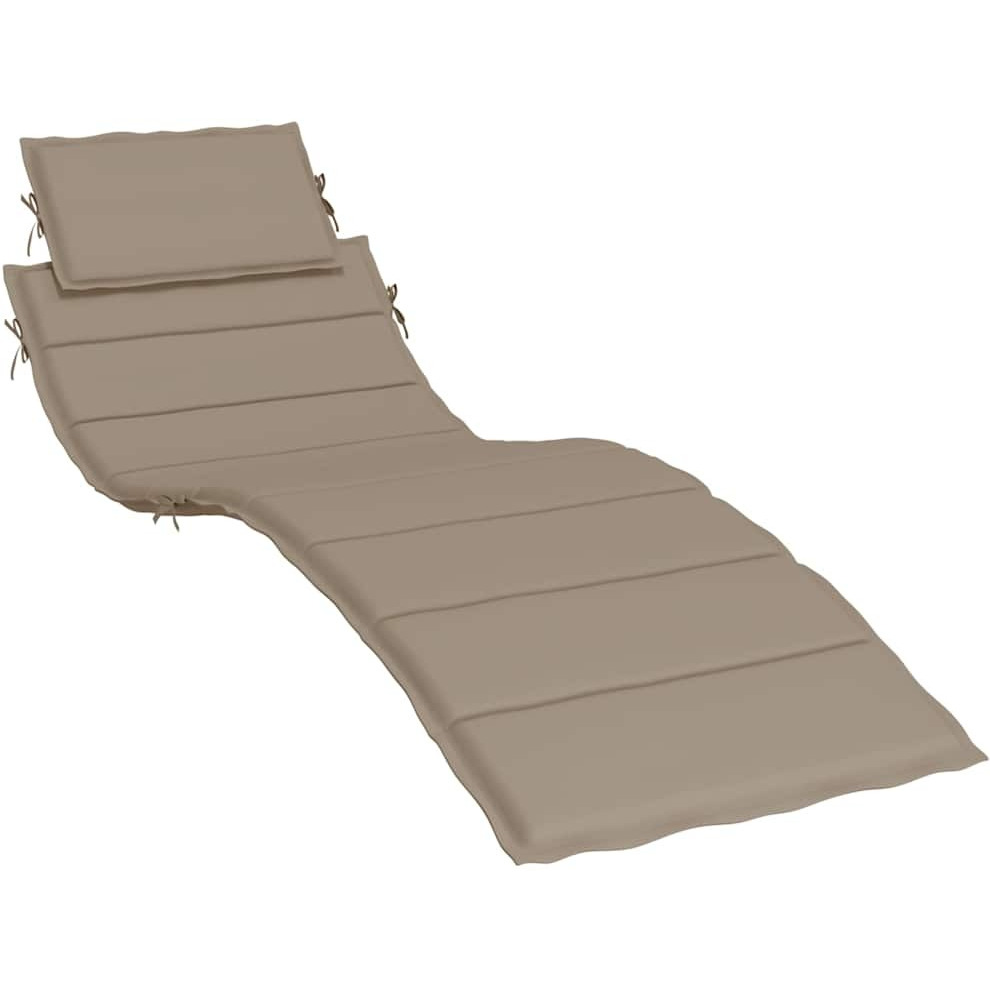 vidaXL Sun Lounger Cushion Taupe 73.2&quotx22.8&quotx1.2"