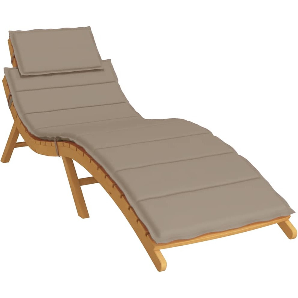 vidaXL Sun Lounger Cushion Taupe 73.2&quotx22.8&quotx1.2"