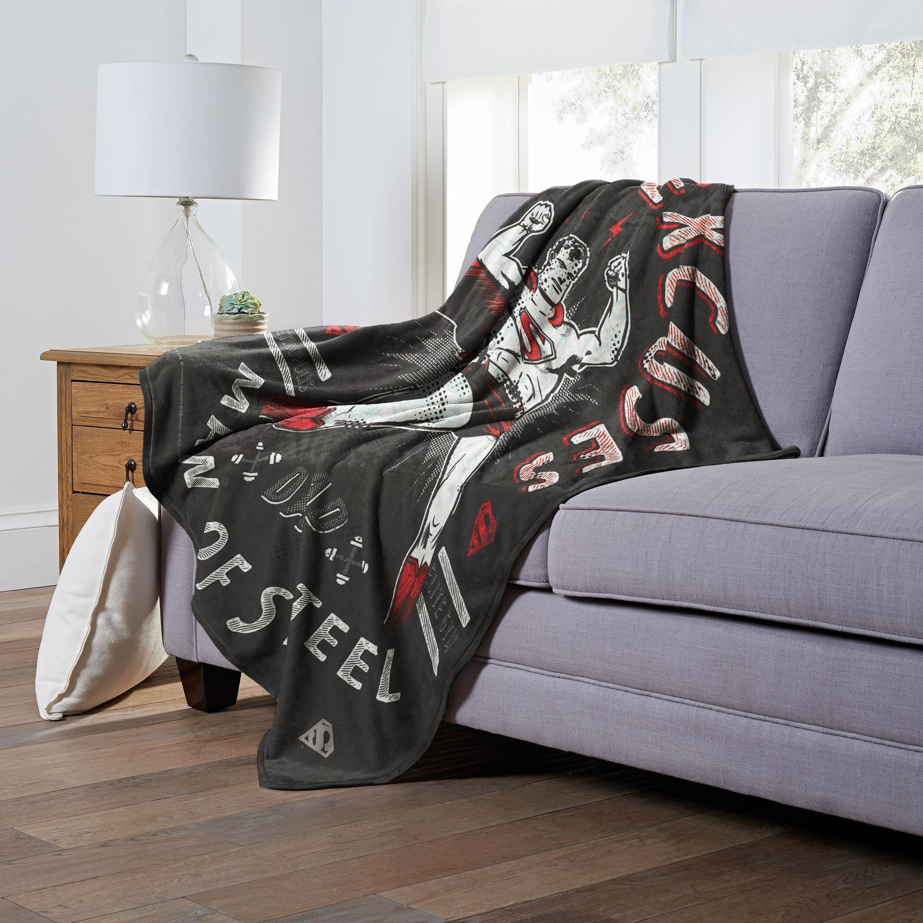 Superman, Stronger Than Excuses Aggretsuko Comics Silk Touch Throw Blanket, 50" x 60"(D0102HARDDW.)