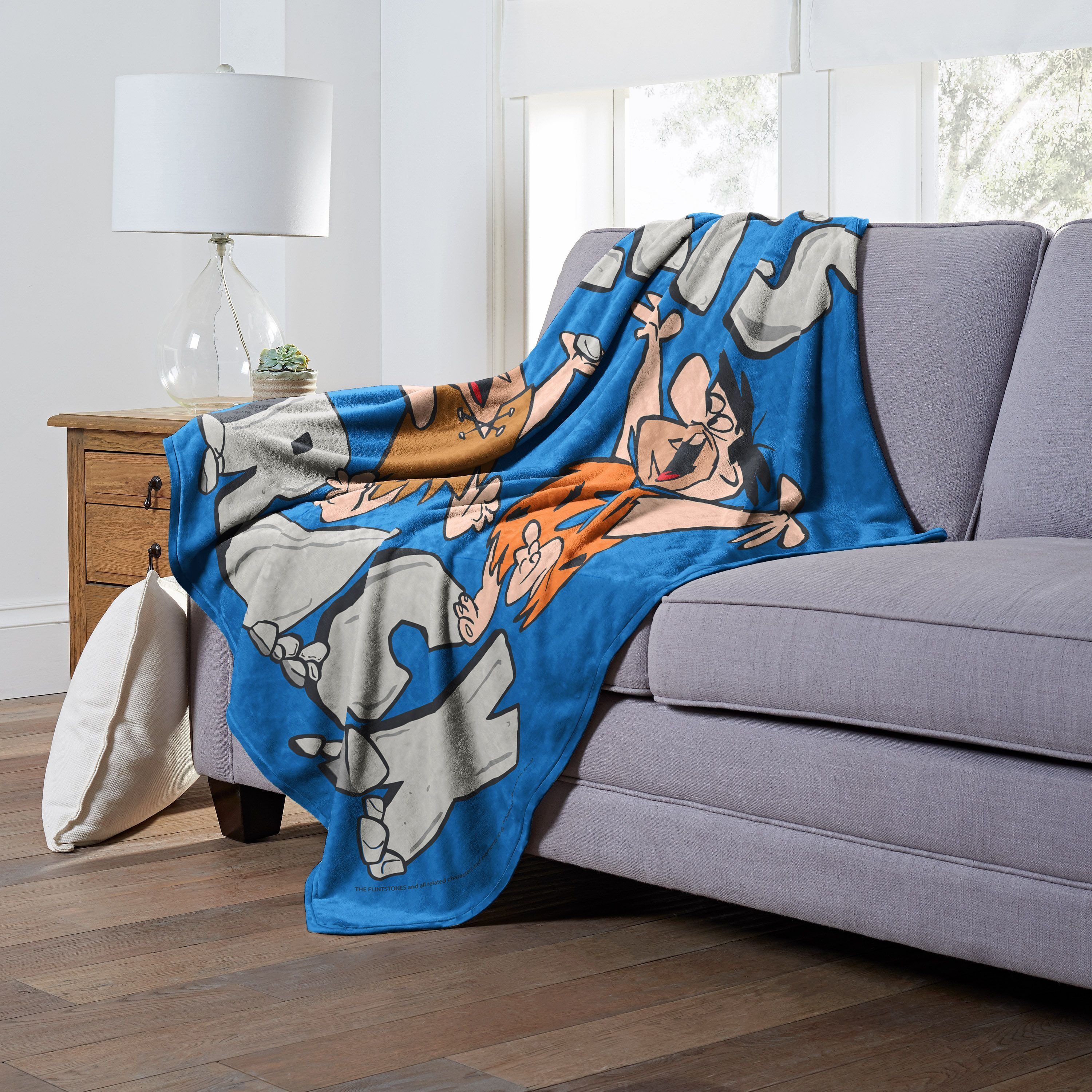 WB  FLINSTONES, LETS ROcK , Silk Touch Throw Blanket, 50x60(D0102H2126W)