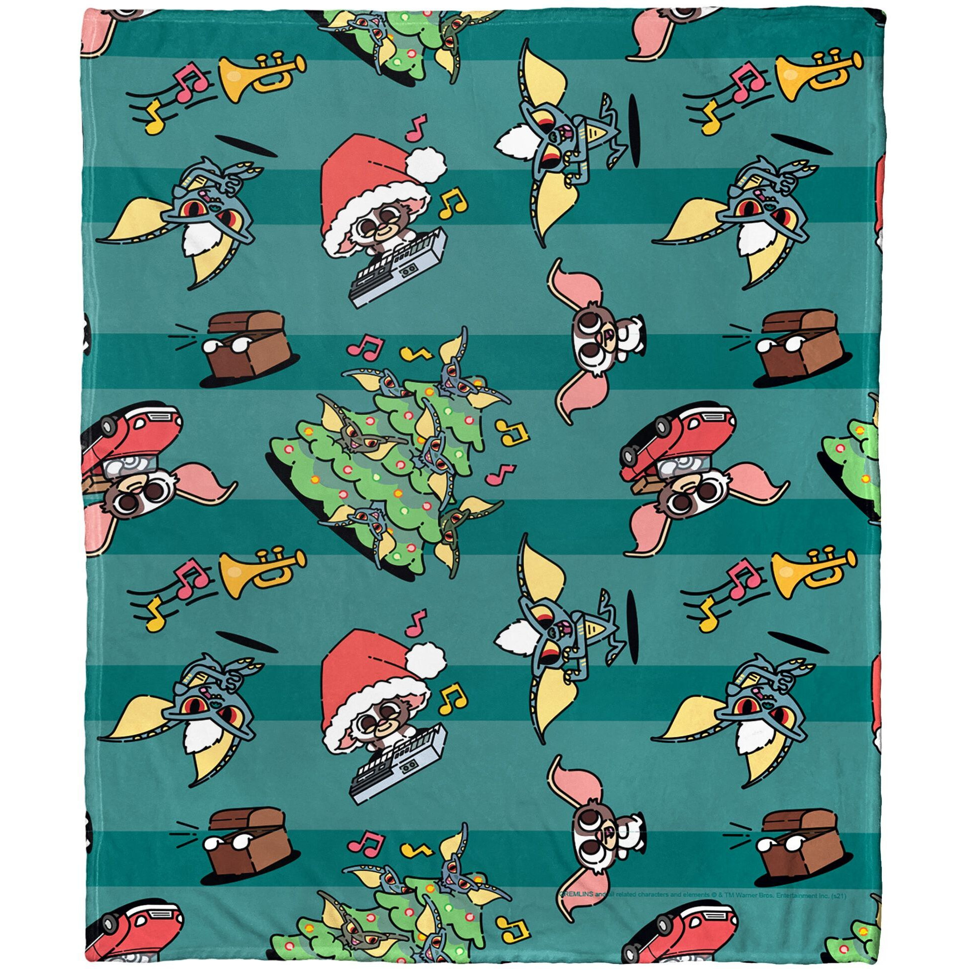 Gremlins, Holiday Madness Aggretsuko Comics Silk Touch Throw Blanket, 50" x 60"(D0102HARYCA.)