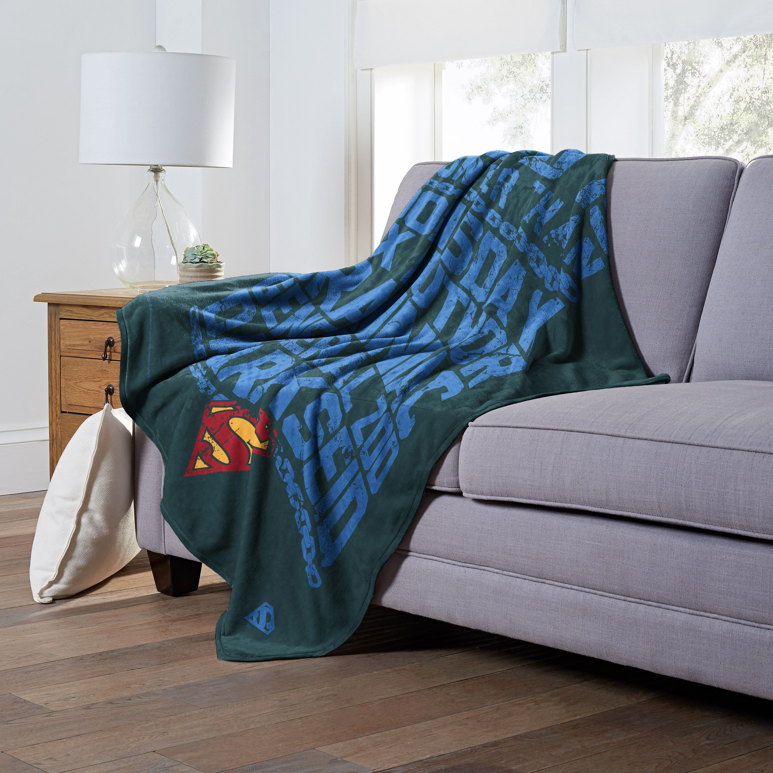 Superman, Strongest Dad Aggretsuko Comics Silk Touch Throw Blanket, 50" x 60"(D0102HARDM7.)