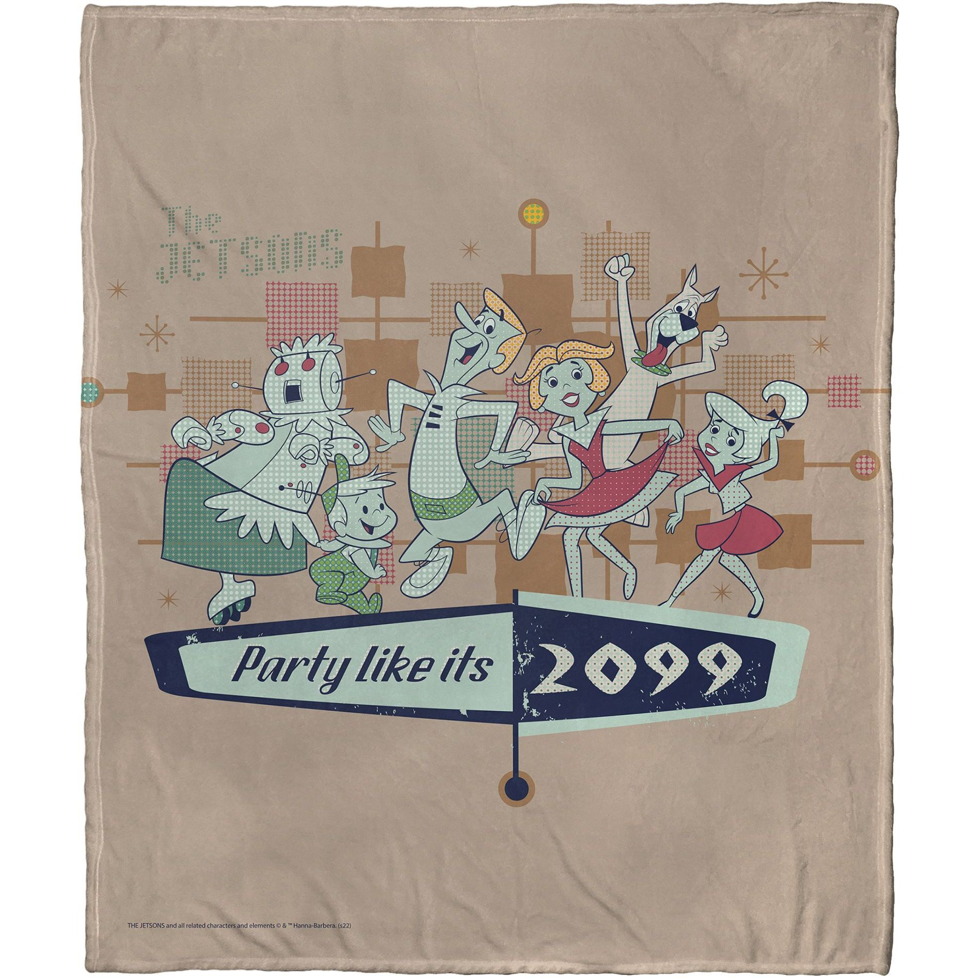 The Jetsons, Party Like it's 2099 Aggretsuko Comics Silk Touch Throw Blanket, 50" x 60"(D0102HARYMW.)