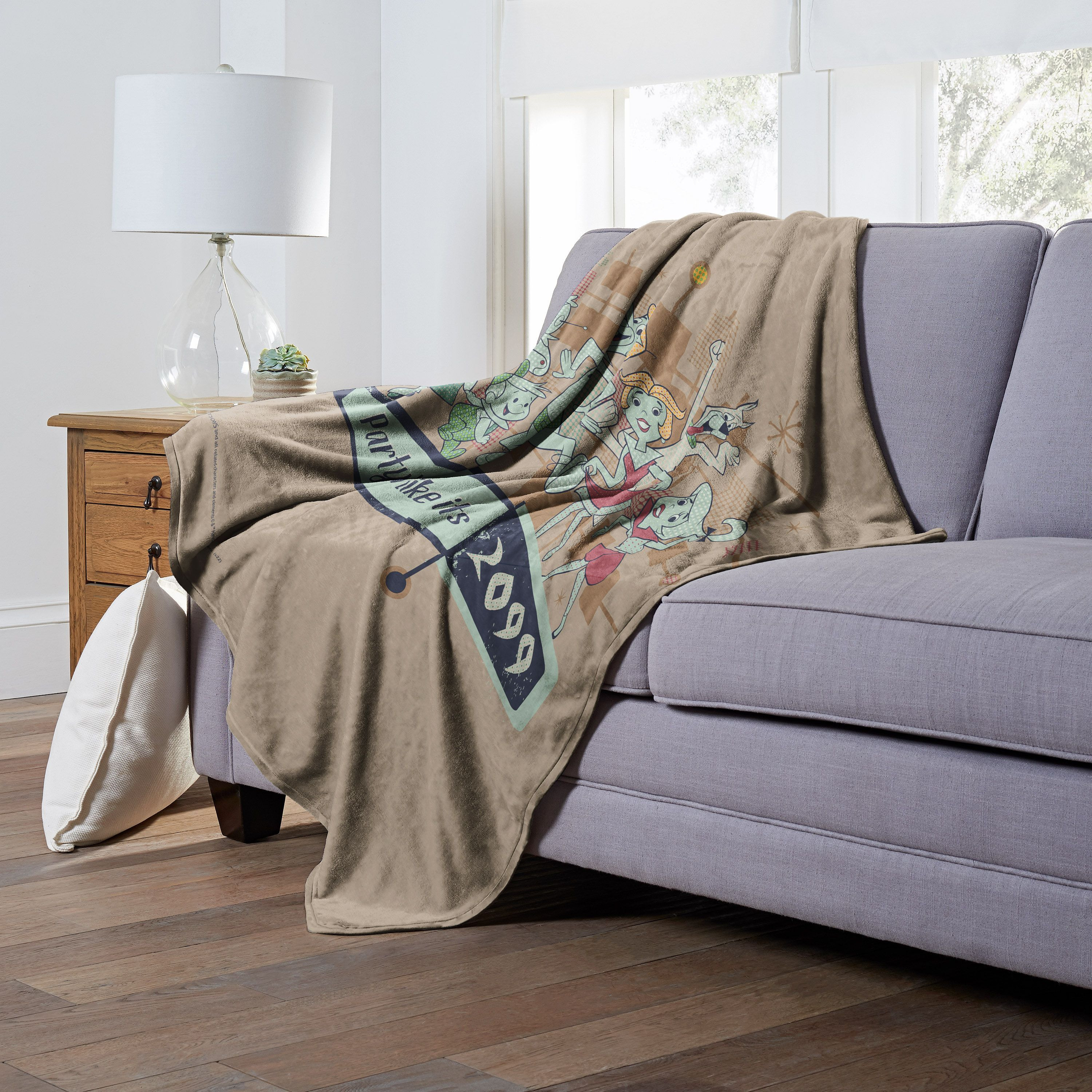 The Jetsons, Party Like it's 2099 Aggretsuko Comics Silk Touch Throw Blanket, 50" x 60"(D0102HARYMW.)