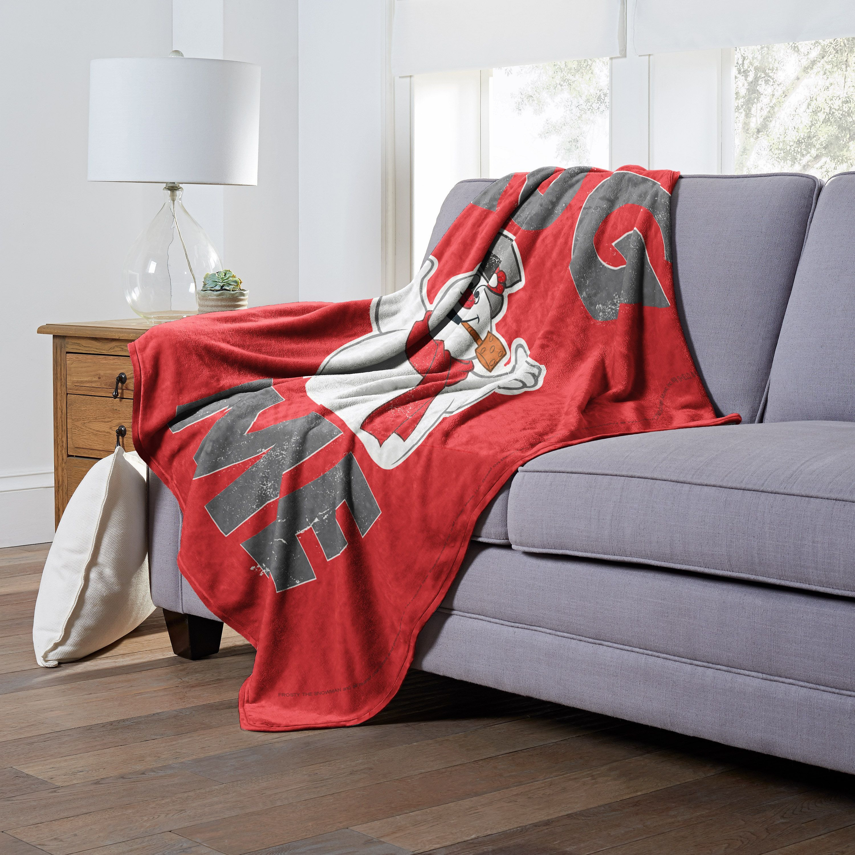 WB  Frosty the Snowman, Hug Me, Silk Touch Throw Blanket, 50x60(D0102H212BV)