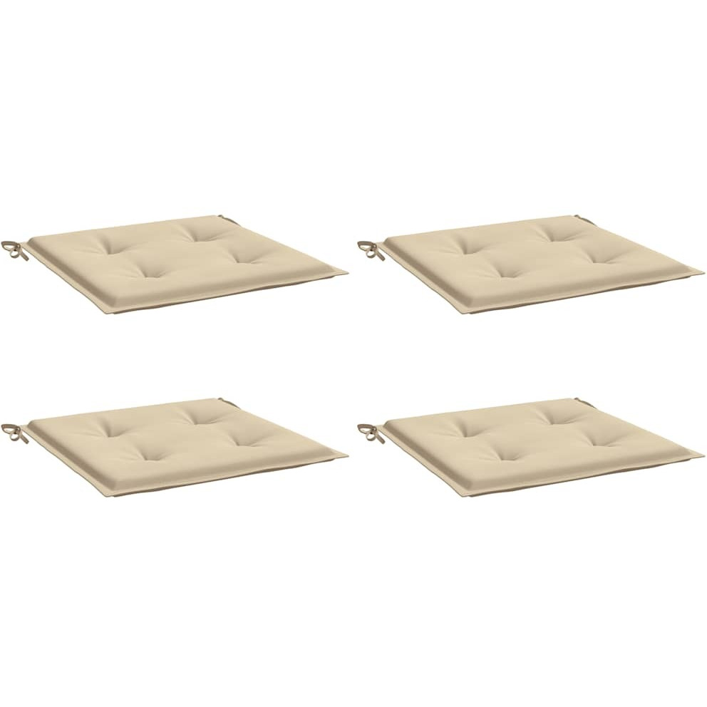 vidaXL Garden Chair Cushions 4 pcs Beige 19.7&quotx19.7&quotx1.2" Fabric