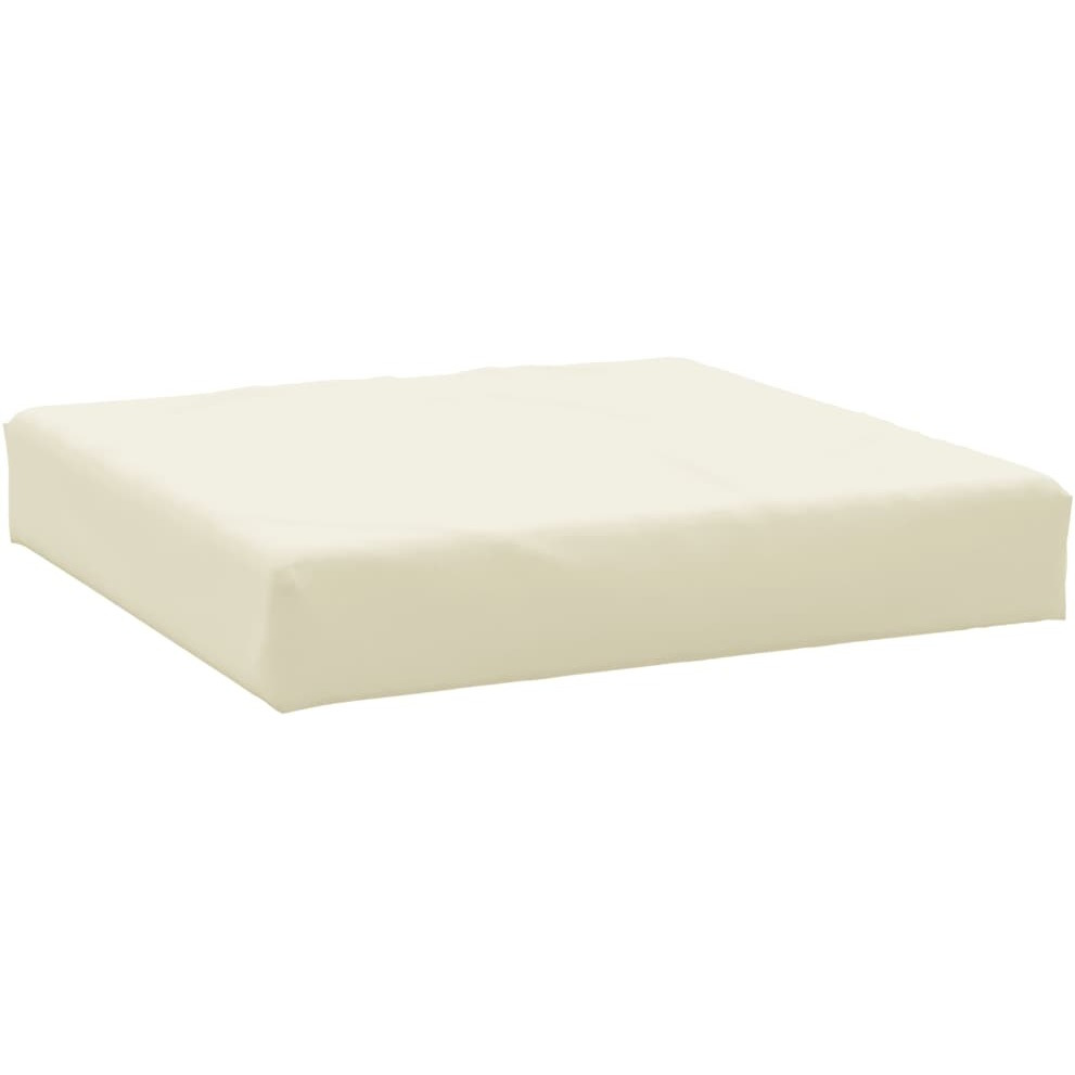 vidaXL Floor Pallet Cushion 23.6&quotx23.6&quotx2.4" Cream Fabric