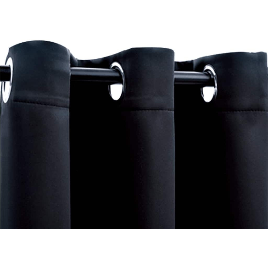 vidaXL Blackout Curtains with Rings 2 pcs Black 37&quotx63" Fabric