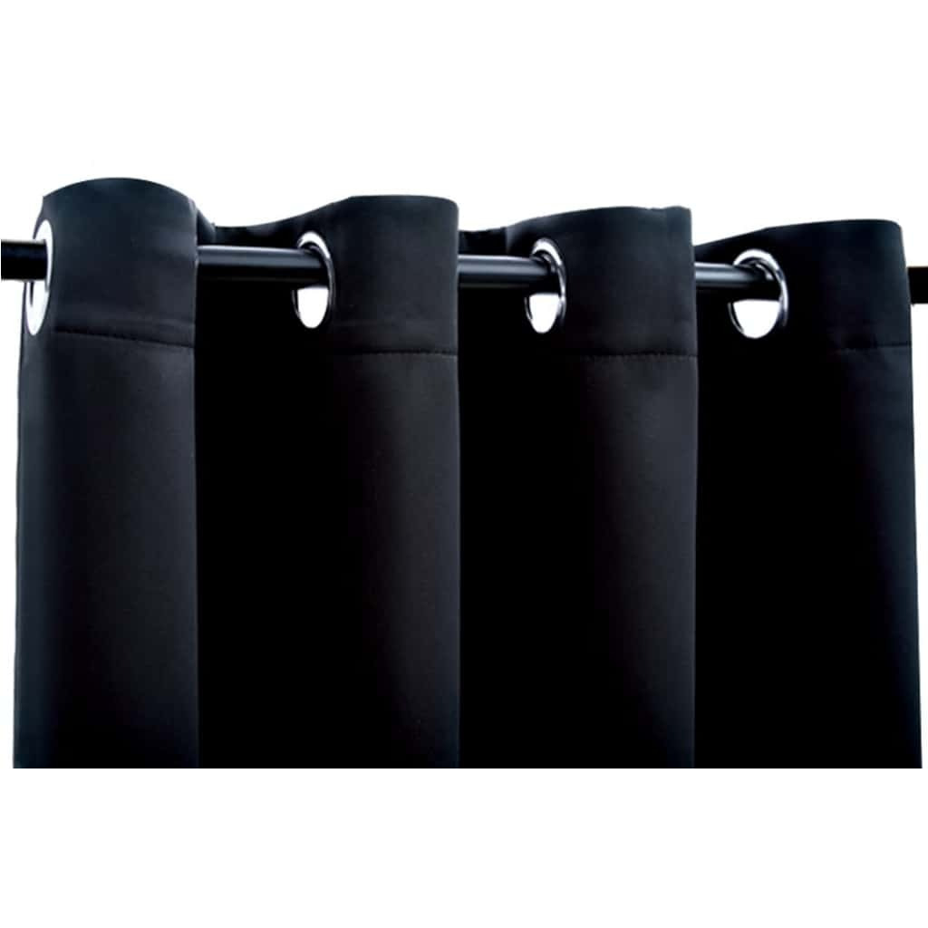 vidaXL Blackout Curtains with Rings 2 pcs Black 54&quotx95" Fabric