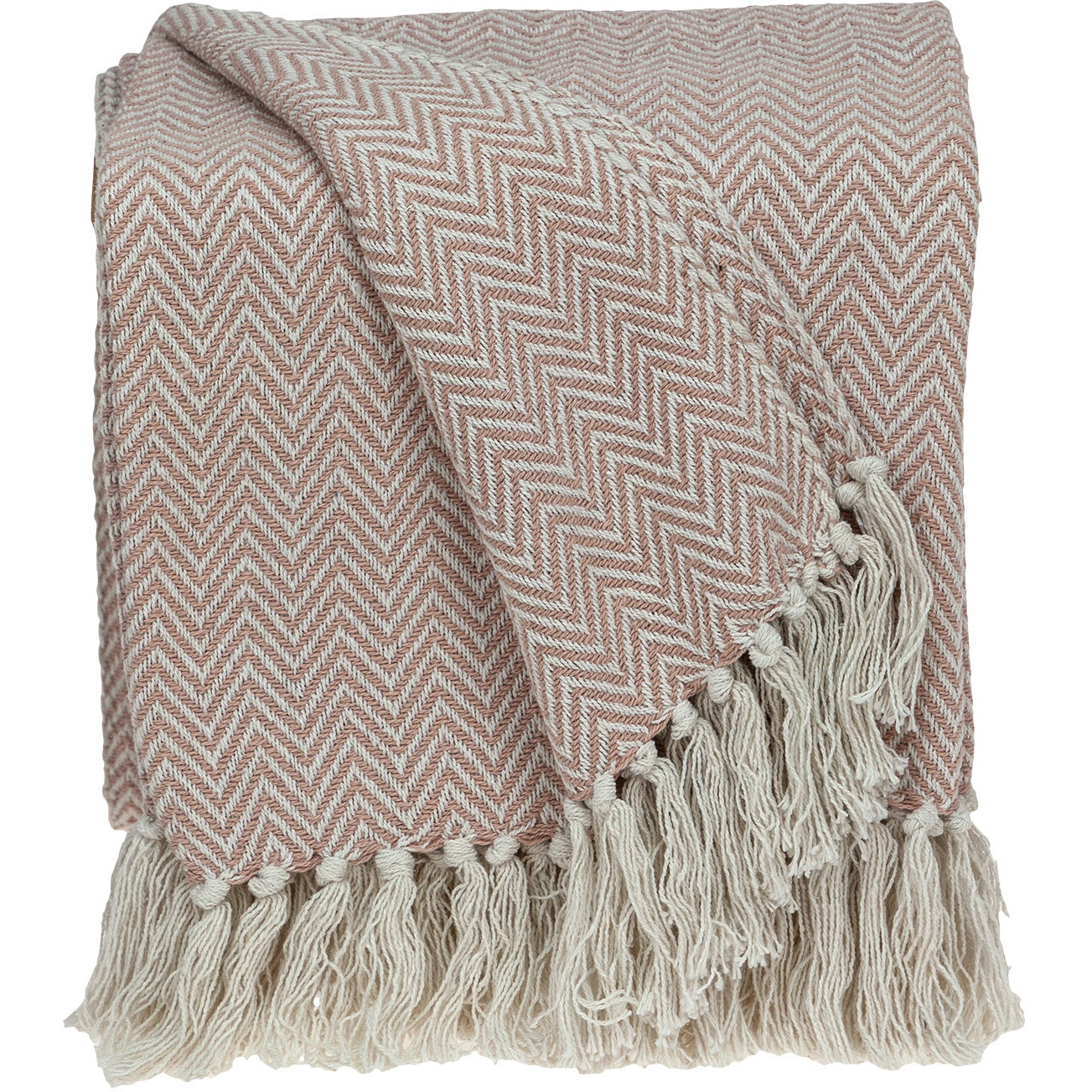 Parkland Collection Isla Transitional Pink 80" x 97" WOVEN HANDLOOM Throw