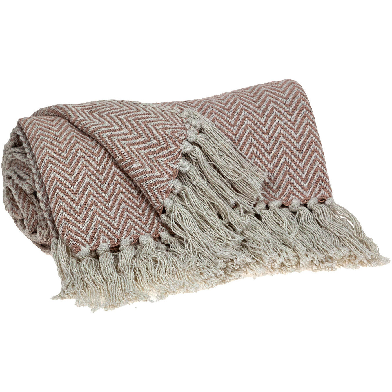 Parkland Collection Isla Transitional Pink 80" x 97" WOVEN HANDLOOM Throw