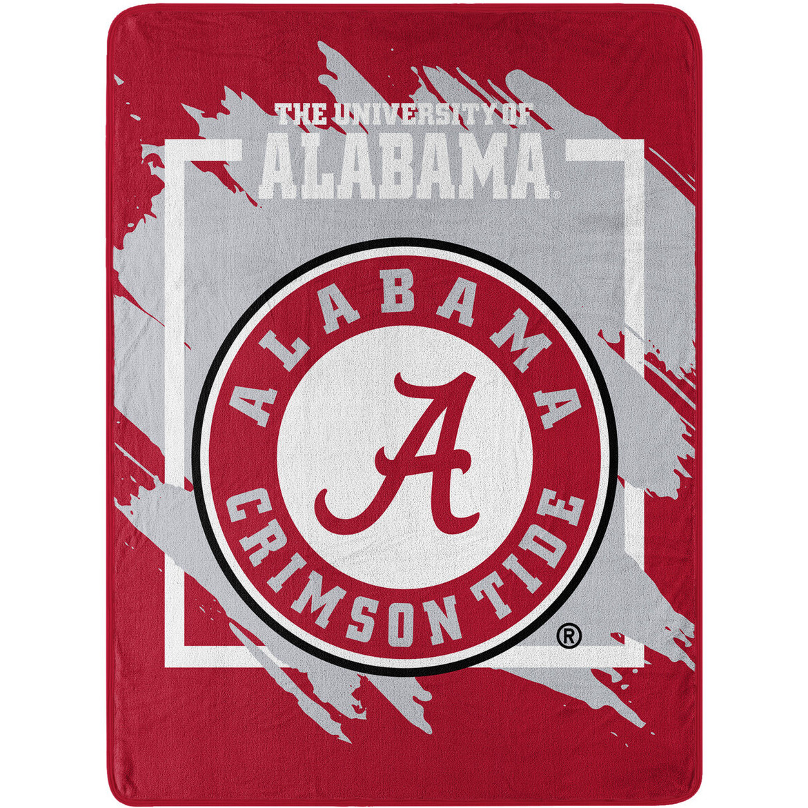 Alabama Crimson Tide Blanket 46x60 Micro Raschel Dimensional Design Rolled