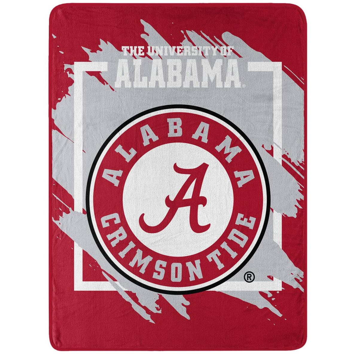 Alabama Crimson Tide Blanket 46x60 Micro Raschel Dimensional Design Rolled