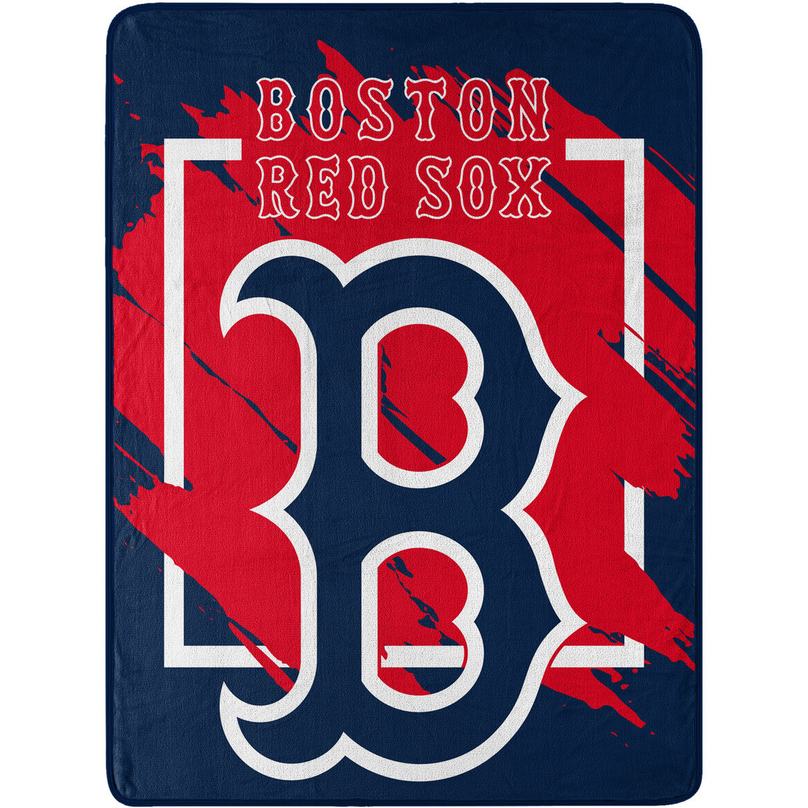 Boston Red Sox Blanket 46x60 Micro Raschel Dimensional Design Rolled